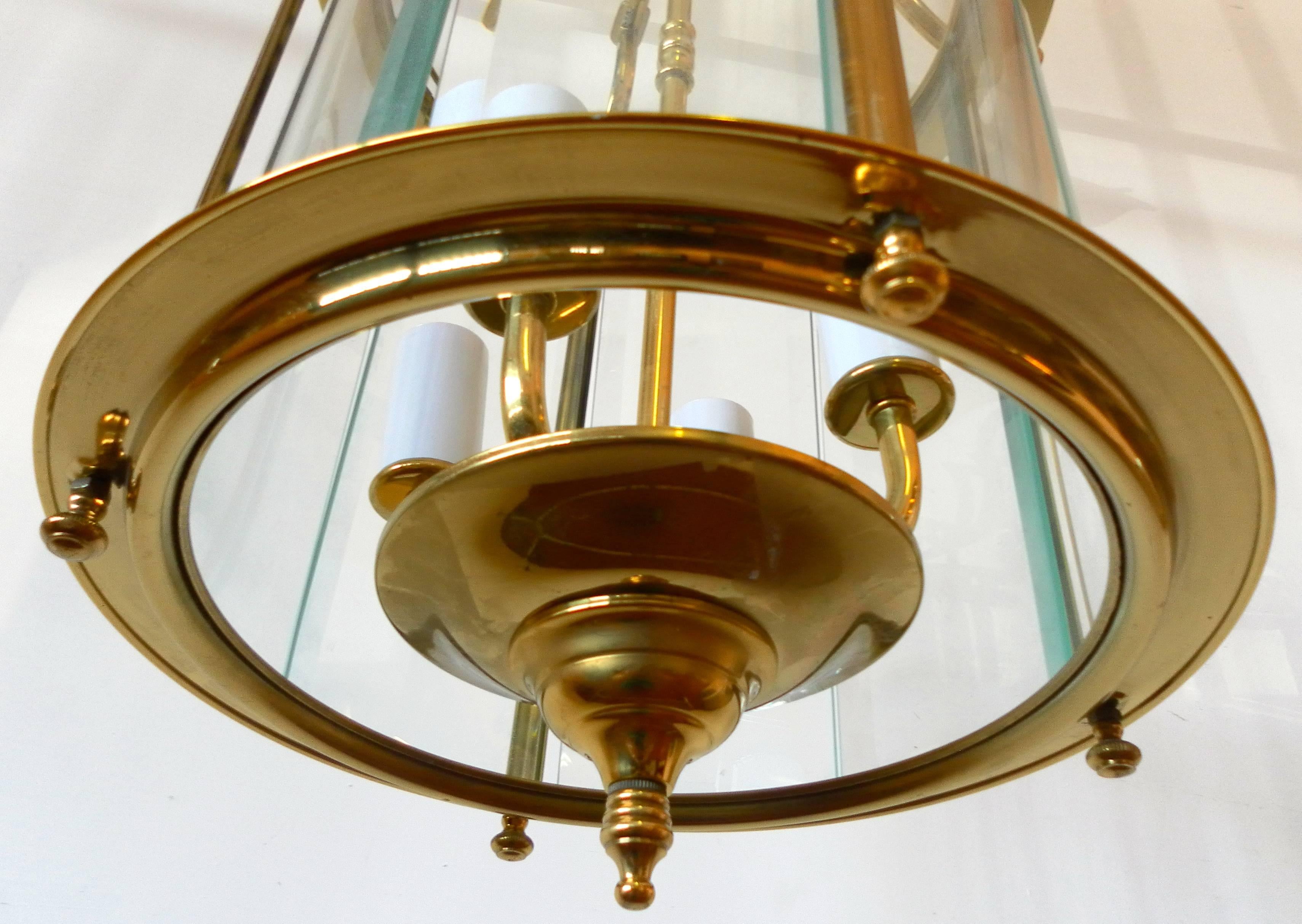 Round Brass Lantern In Good Condition In Fossano, IT