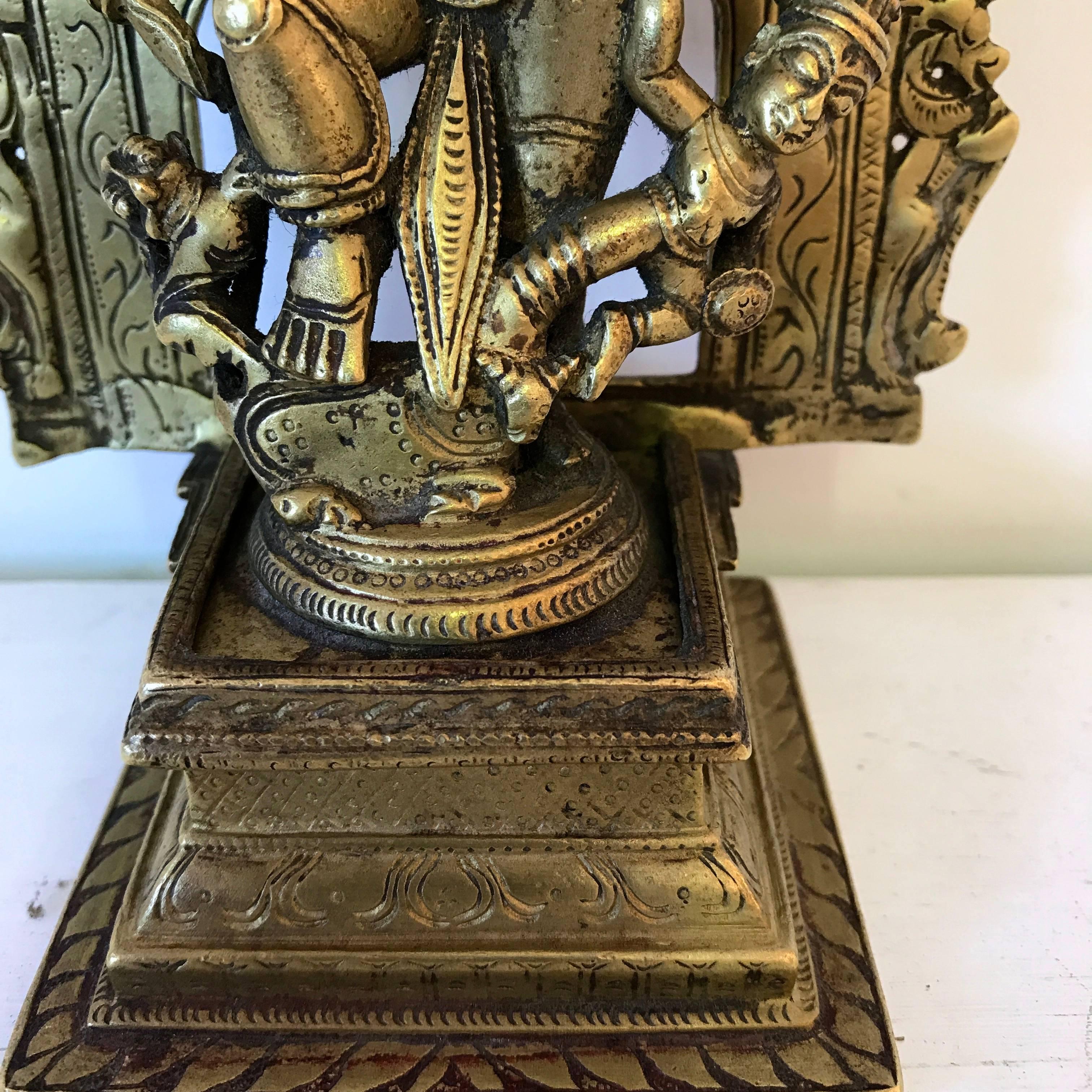 Indian Bronze Figure of Mahishasuramardini For Sale