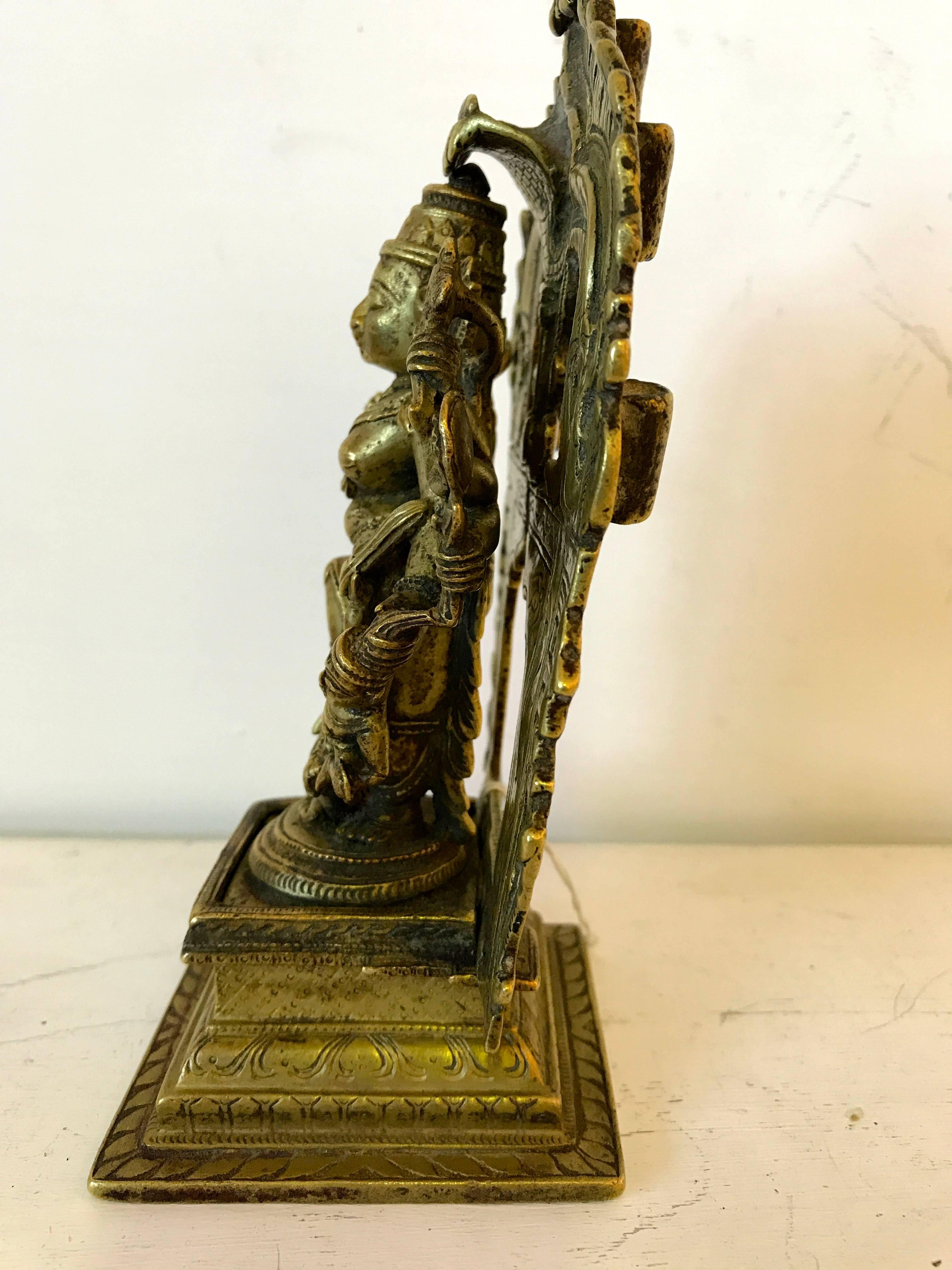 18th Century and Earlier Bronze Figure of Mahishasuramardini For Sale