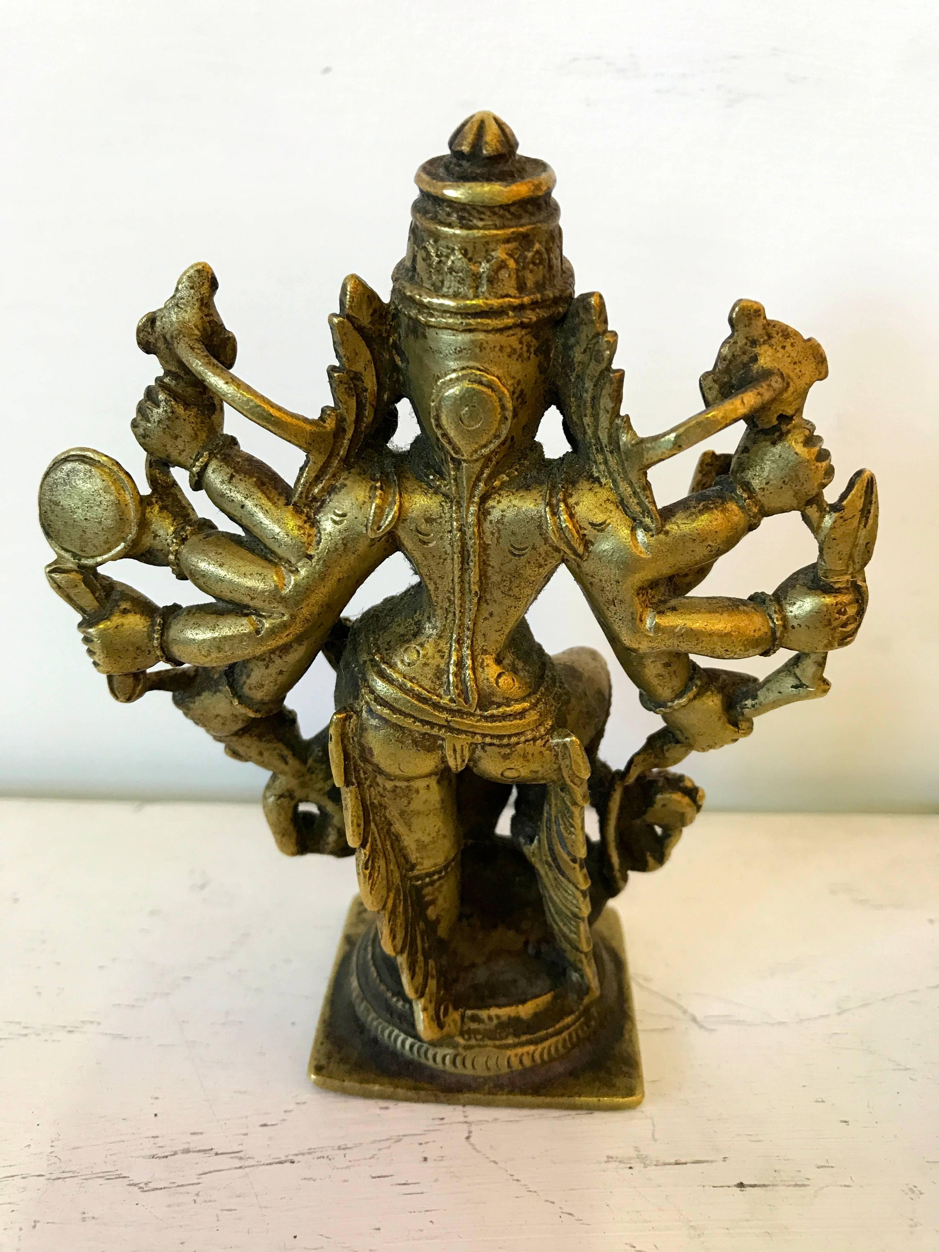 Bronze Figure of Mahishasuramardini For Sale 3