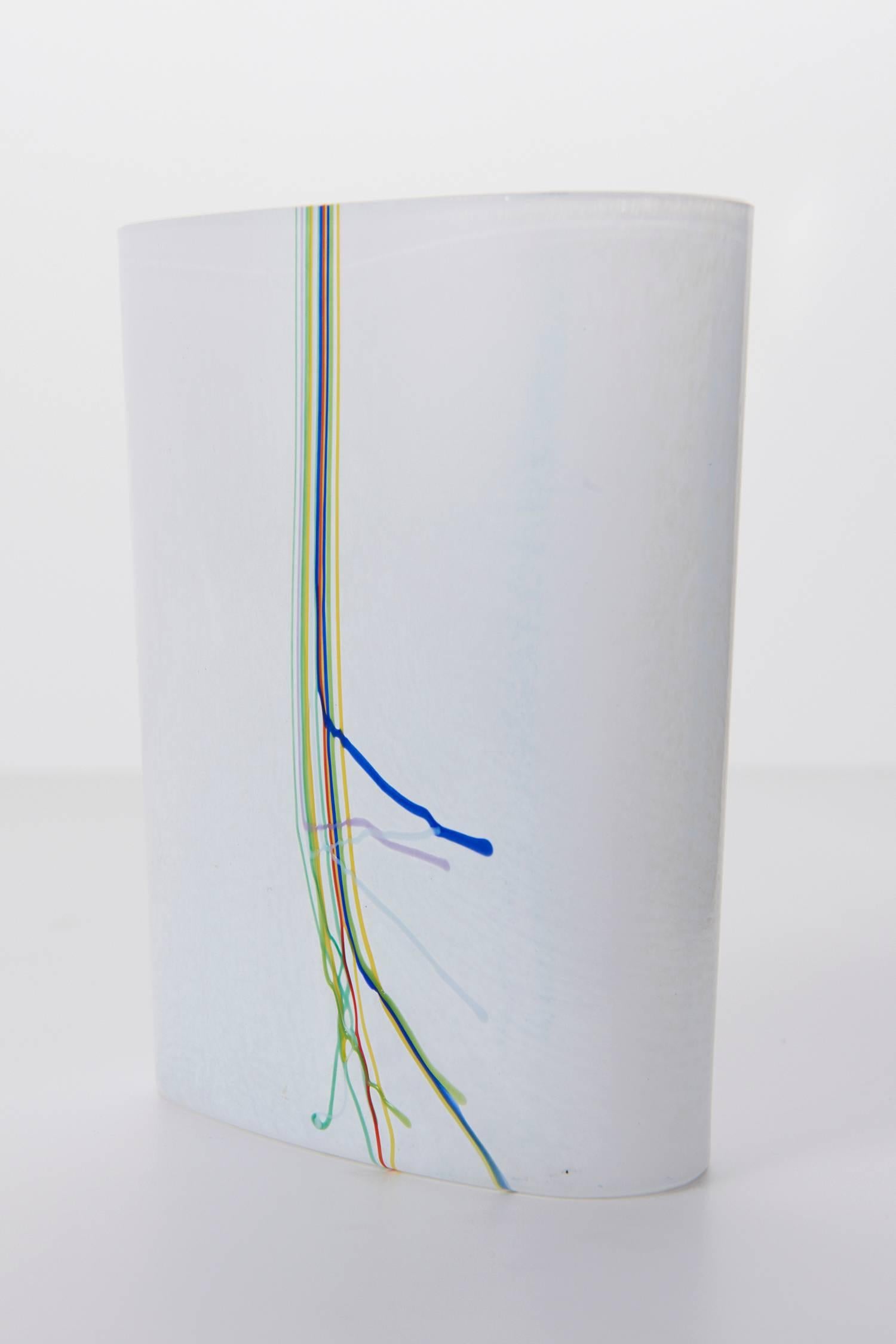 Swedish Art Glass Vase by Bertil Vallien for Kosta Boda, 1980s In Excellent Condition In Los Angeles, CA