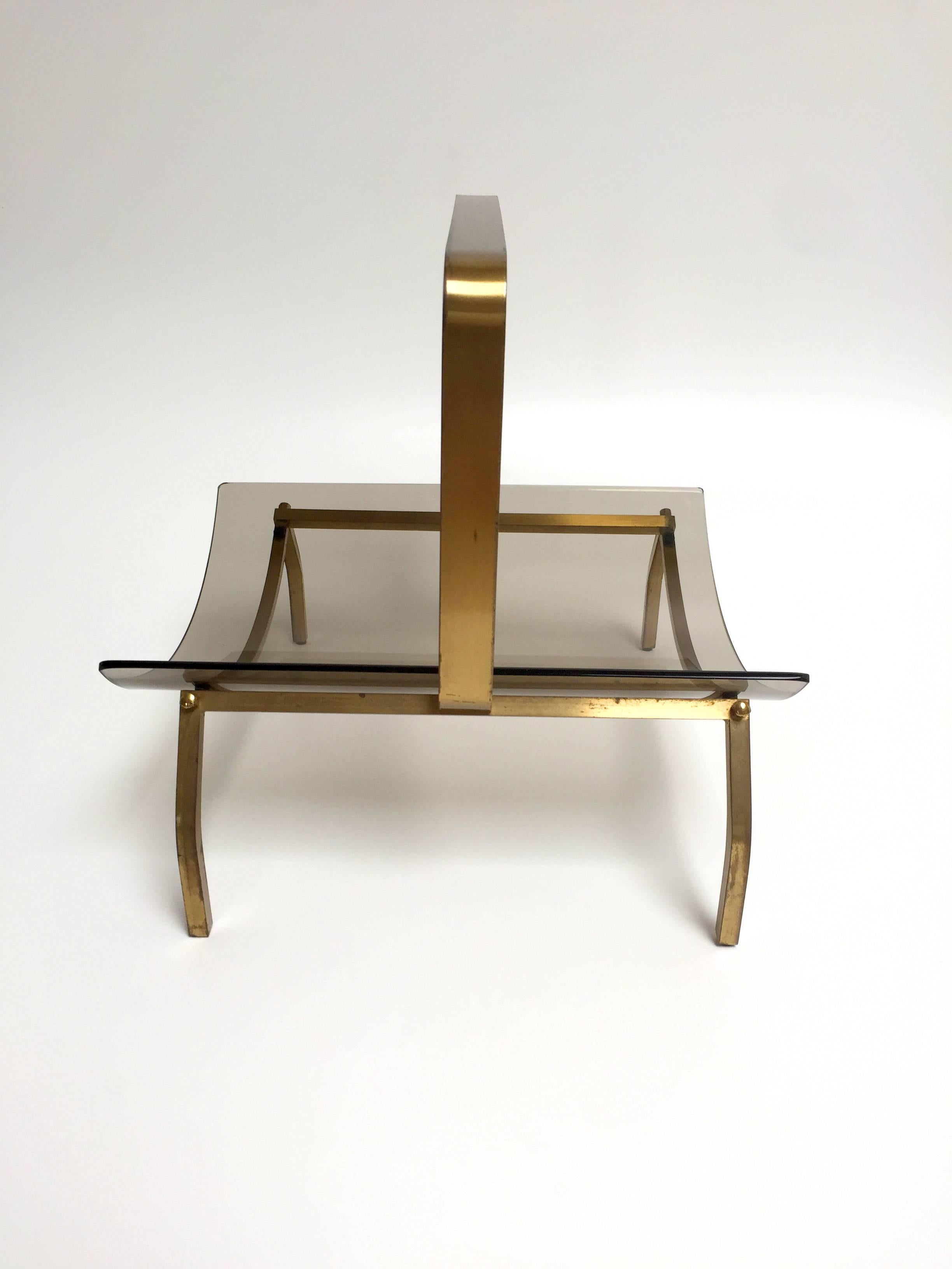 Glass Magazine Rack by Fontana Arte, circa 1960