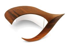 Sculpted Padouk "Pegasus" Coffee Table, Designed 1980 by Michael Coffey