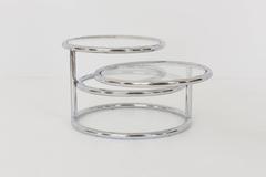Adjustable Circular Coffee Table Attributed to Milo Baughman, 1970s