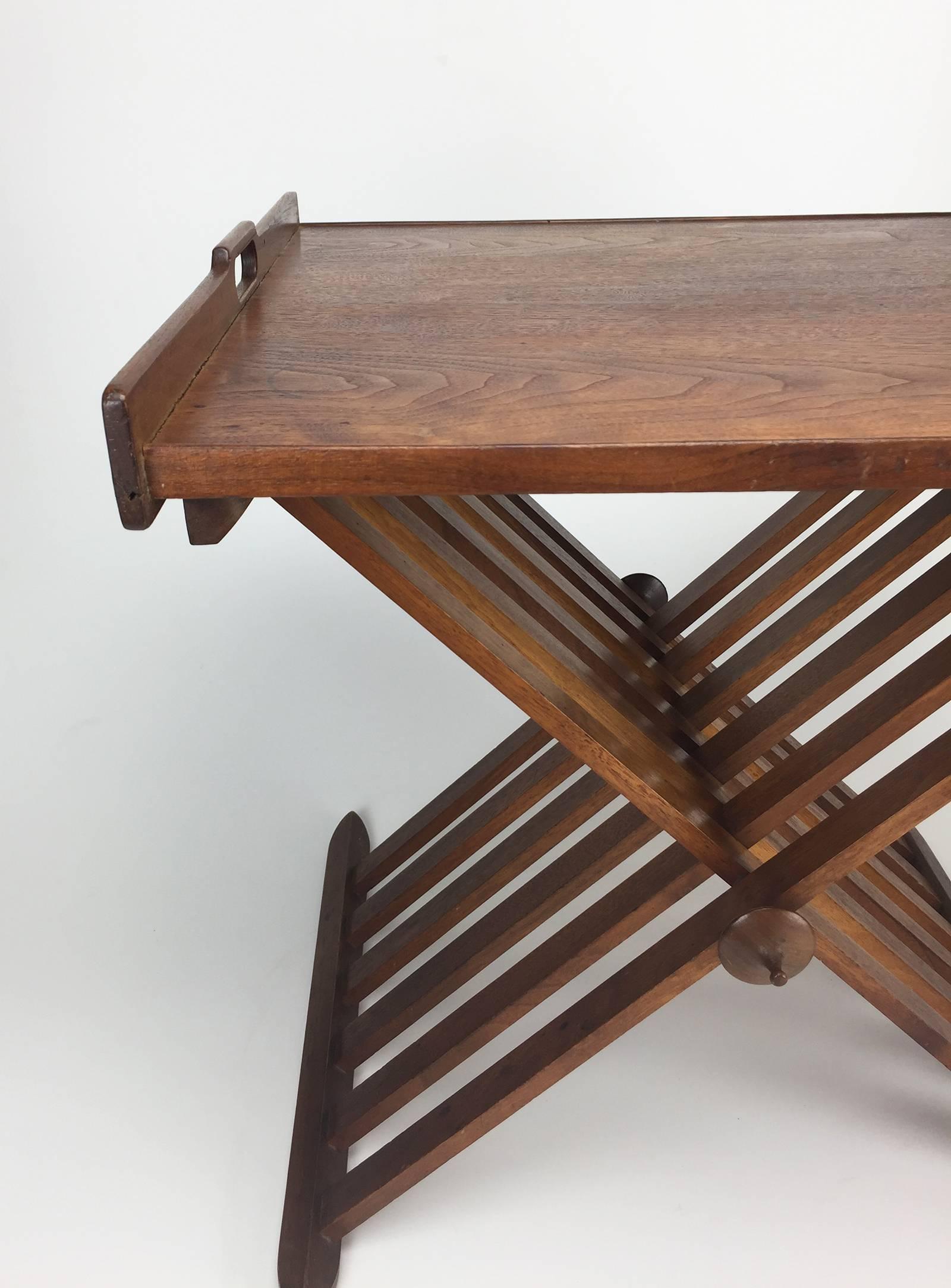 Mid-20th Century Campaign Folding Table by Stewart MacDougall for Drexel, 1960s