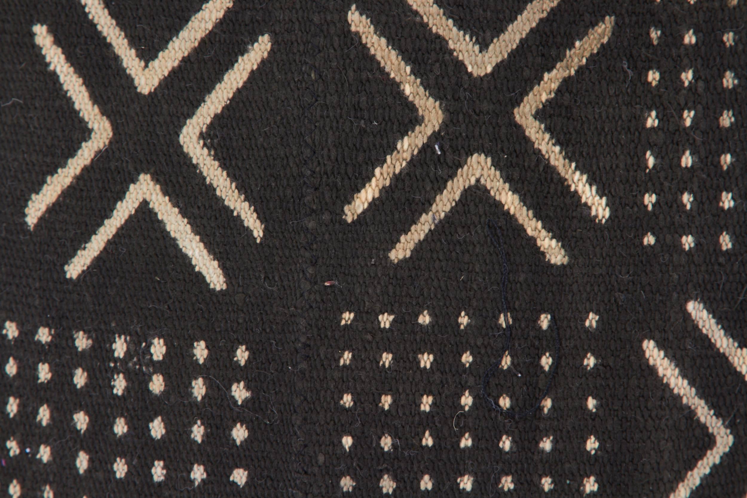 African Mudcloth Pillow with Geometric Tribal Design 4