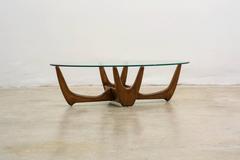 Mid-Century Sculptural Pearsall Style Coffee Table with Planter