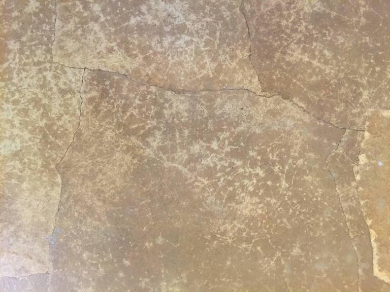 Vintage Goatskin Coffee Table with ZigZag Legs For Sale at 1stdibs