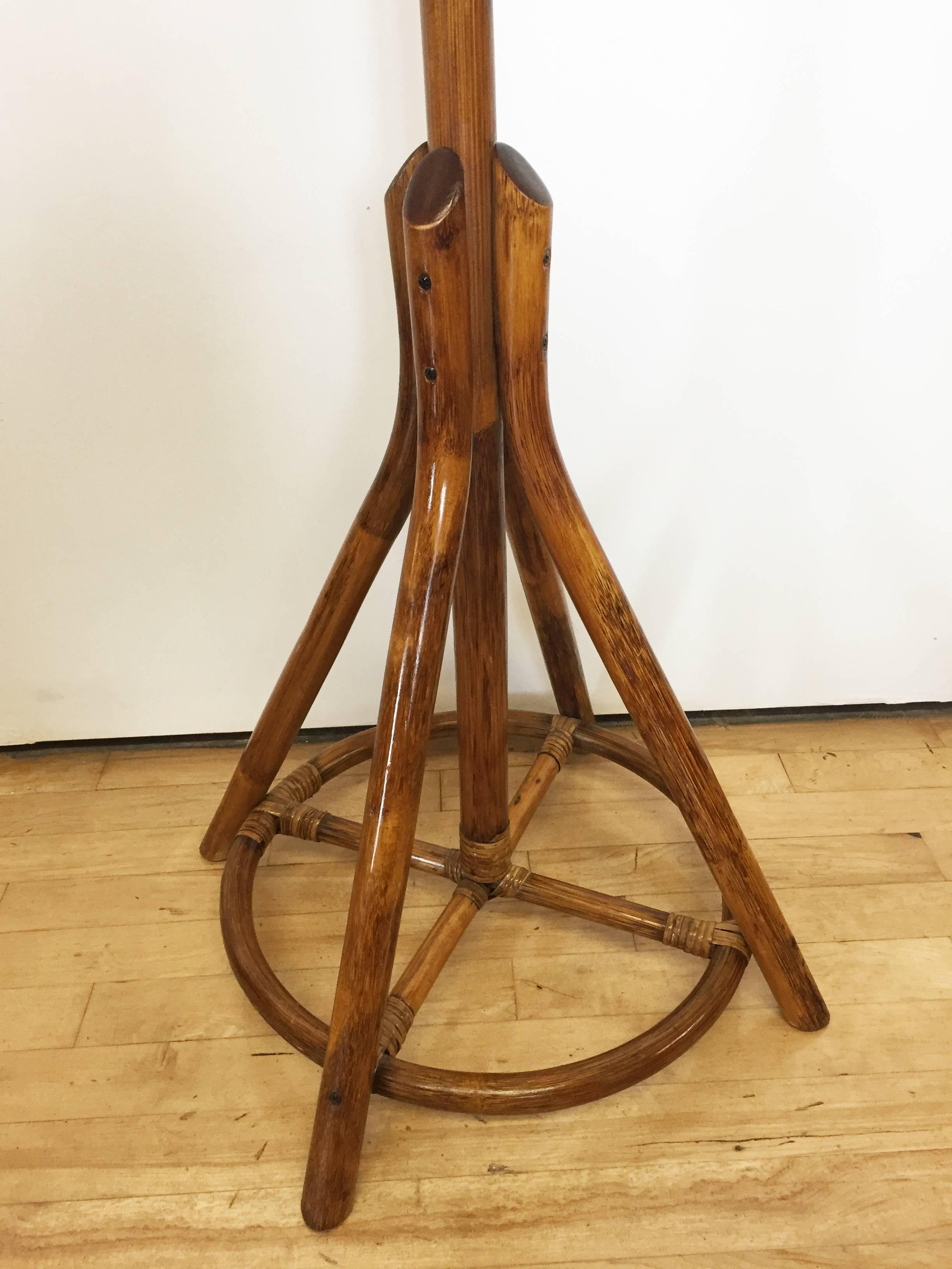 Mid-Century Modern Vintage Mid Century Bamboo Coat Rack or Stand, 1970s