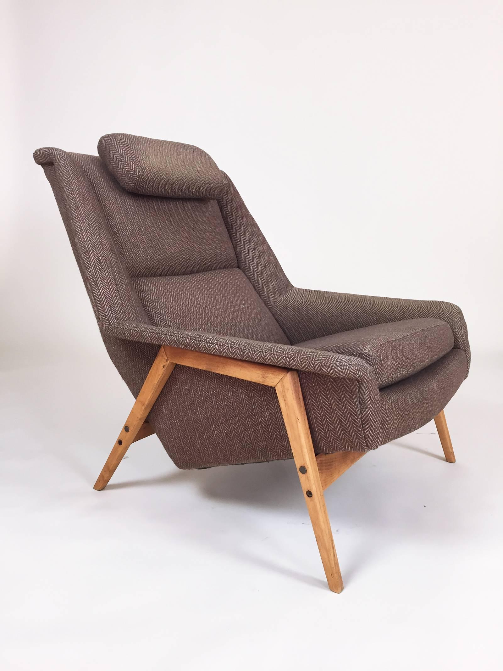 Danish Vintage Scandinavian Modern Lounge Chair by Folke Ohlsson for DUX, 1960s