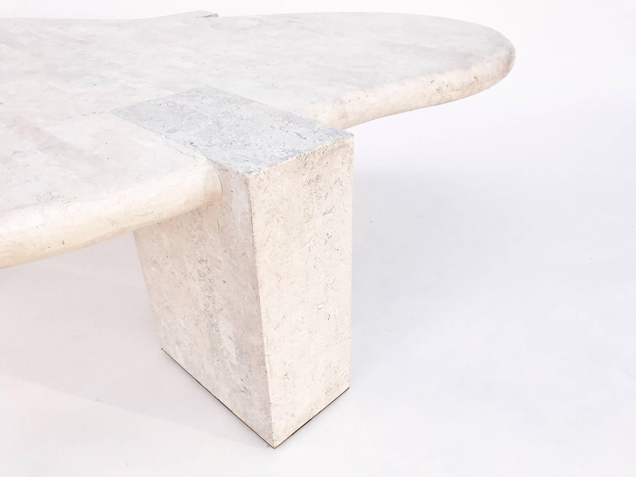 Tessellated Stone Biomorphic Coffee or Cocktail Table by Maitland Smith, 1970s 1