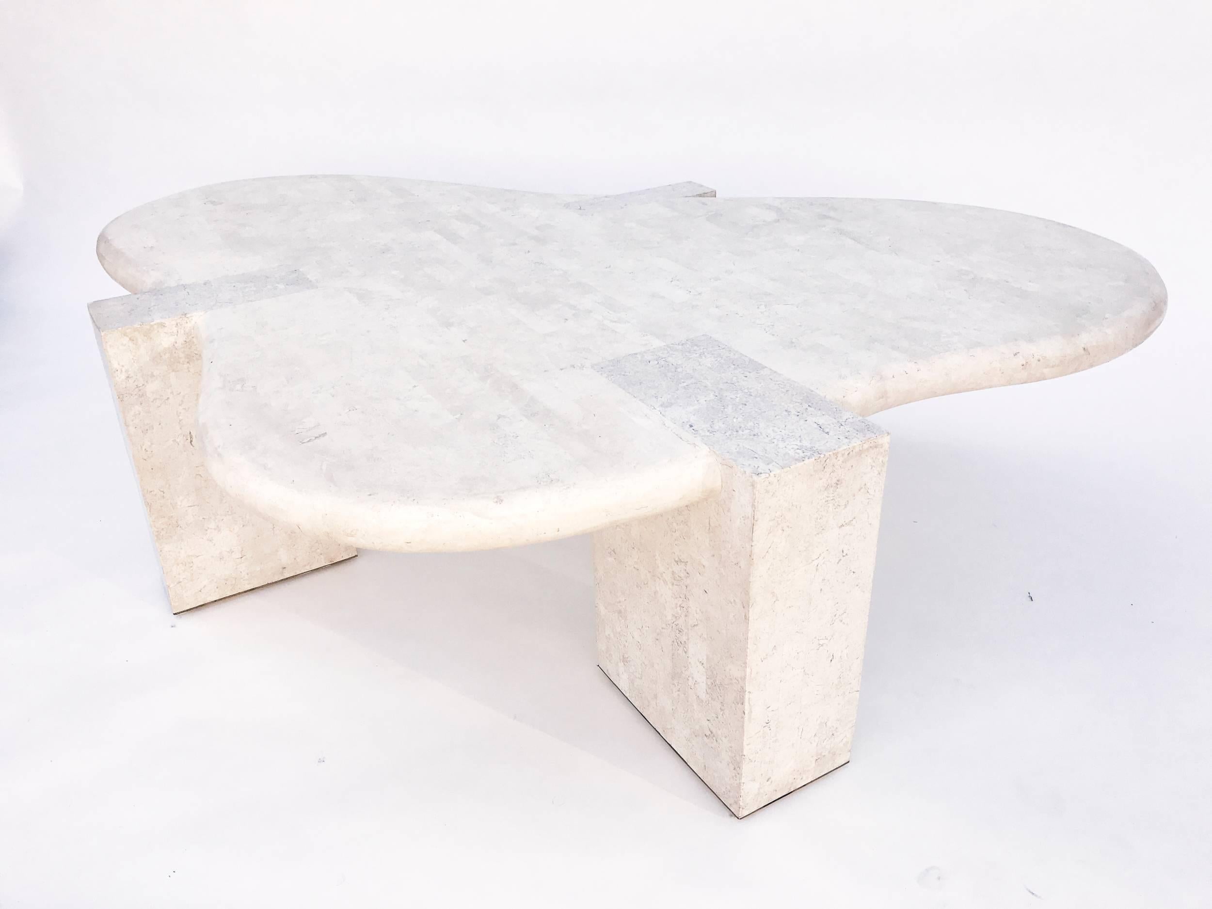 Modern Tessellated Stone Biomorphic Coffee or Cocktail Table by Maitland Smith, 1970s