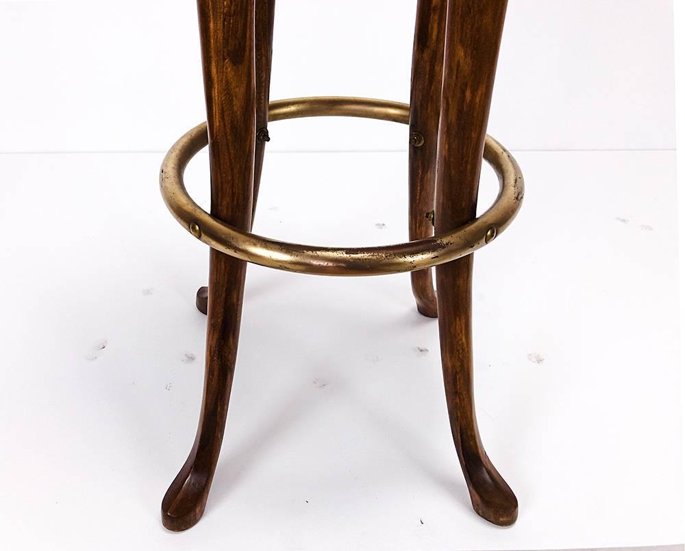 Set of Four Counter Height Bar Stools by Jean of Topanga, 1960s 3