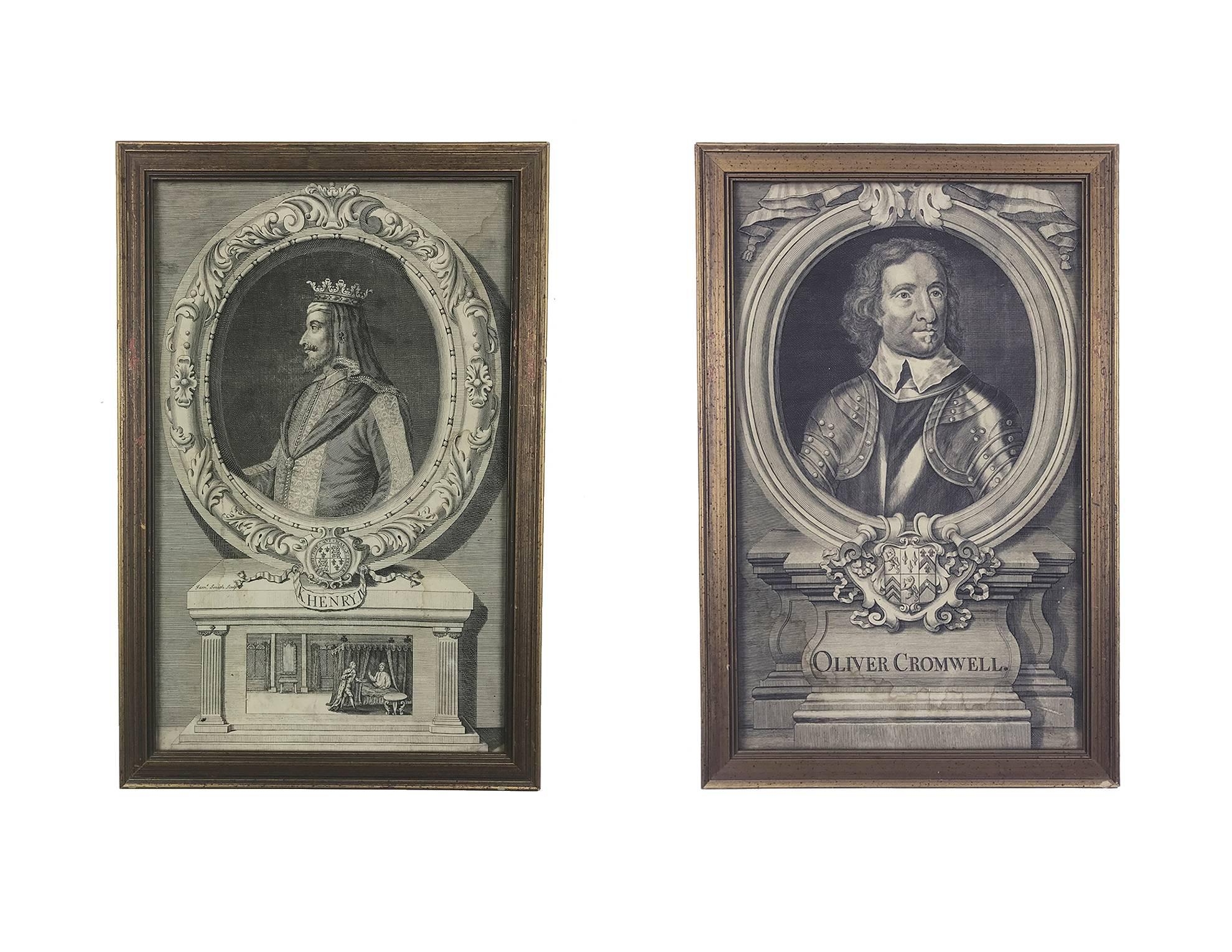 Set of 11 Framed Engravings of Illustrious Persons of Great Britain, circa 1750 In Good Condition In Los Angeles, CA