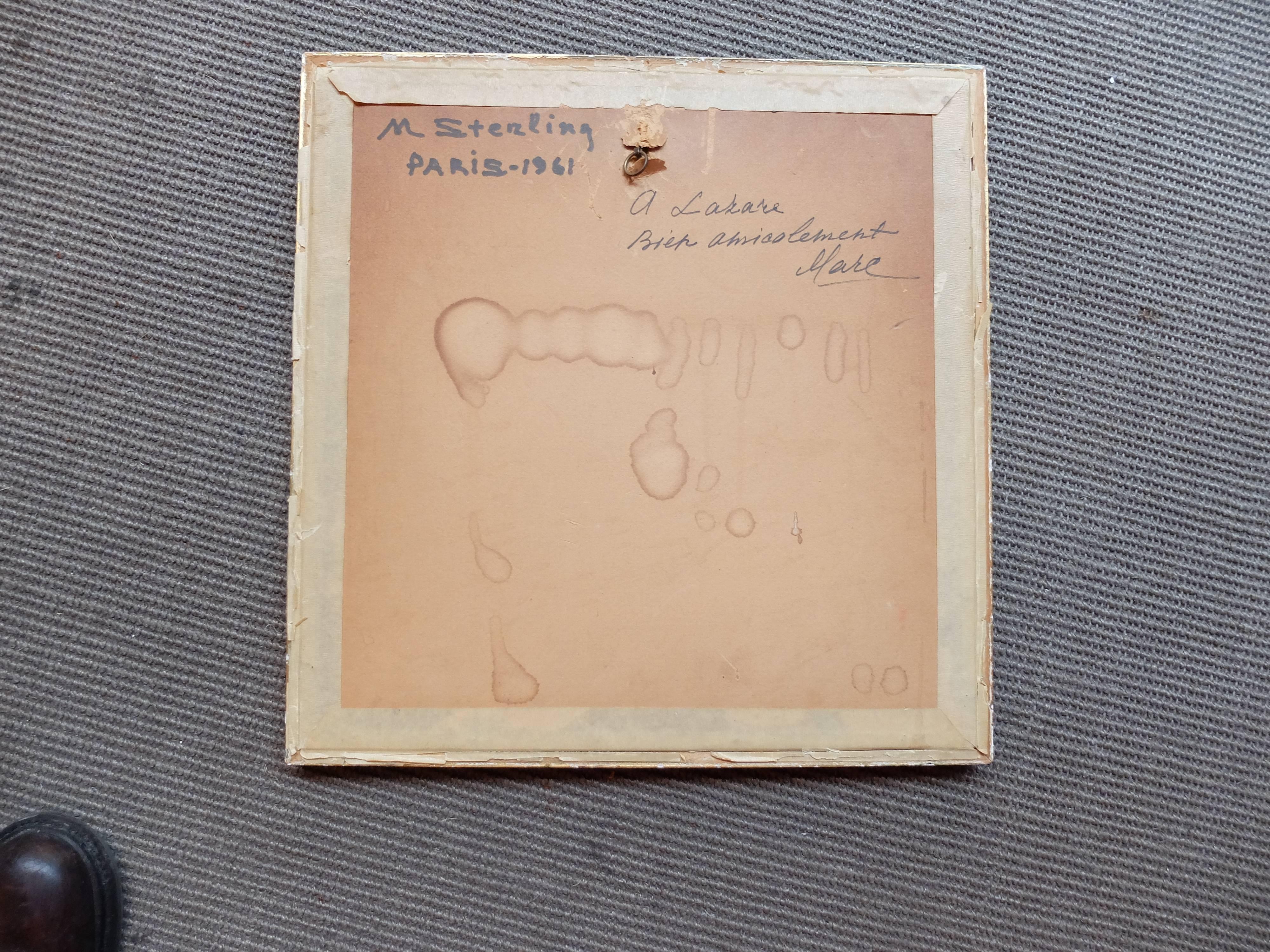 Sill LIfe by Marc Sterling, Early 1960s, Ecole De Paris, Signed and Dated For Sale 1