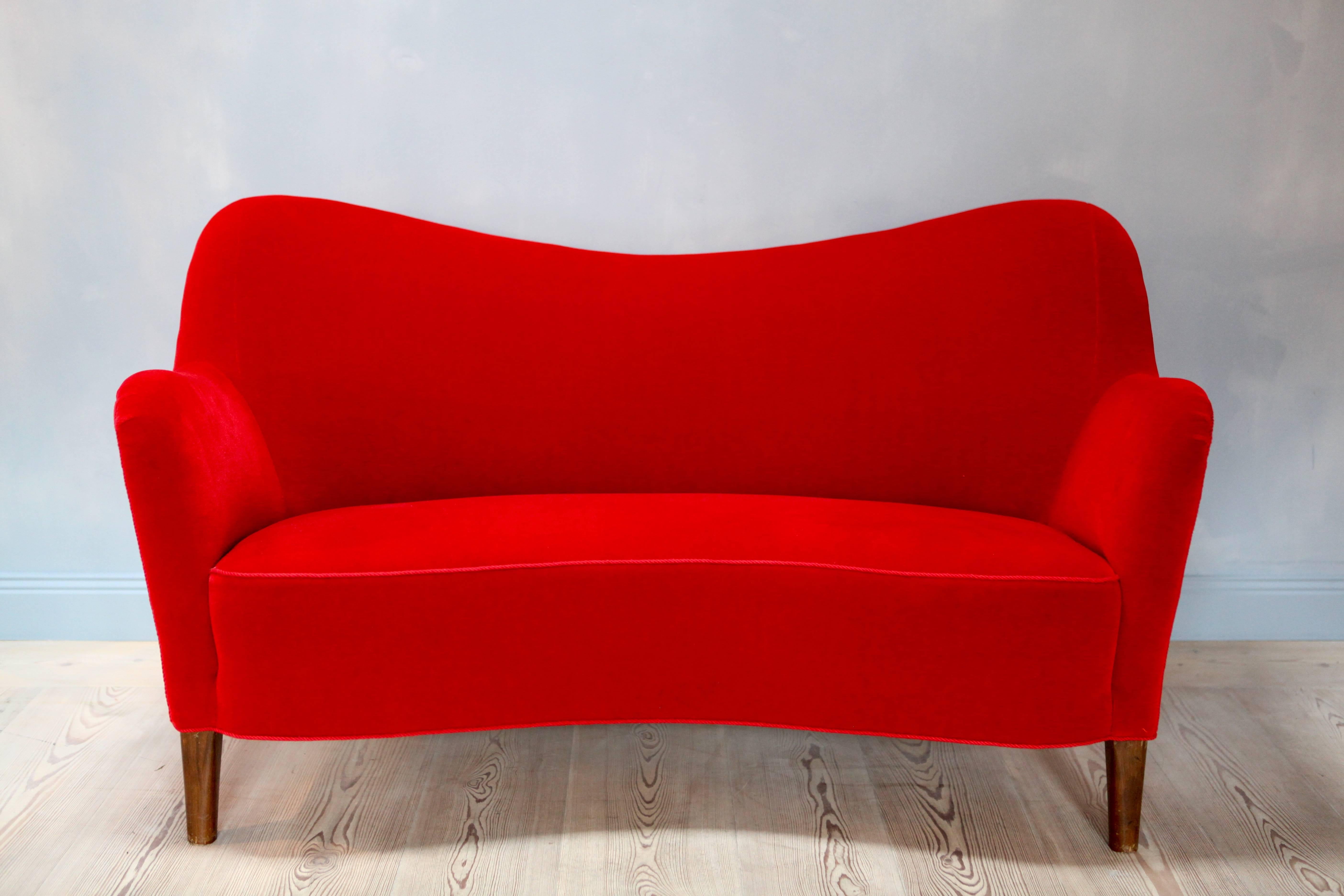 Scandinavian Modern Nana Ditzel Two-Seat Sofa