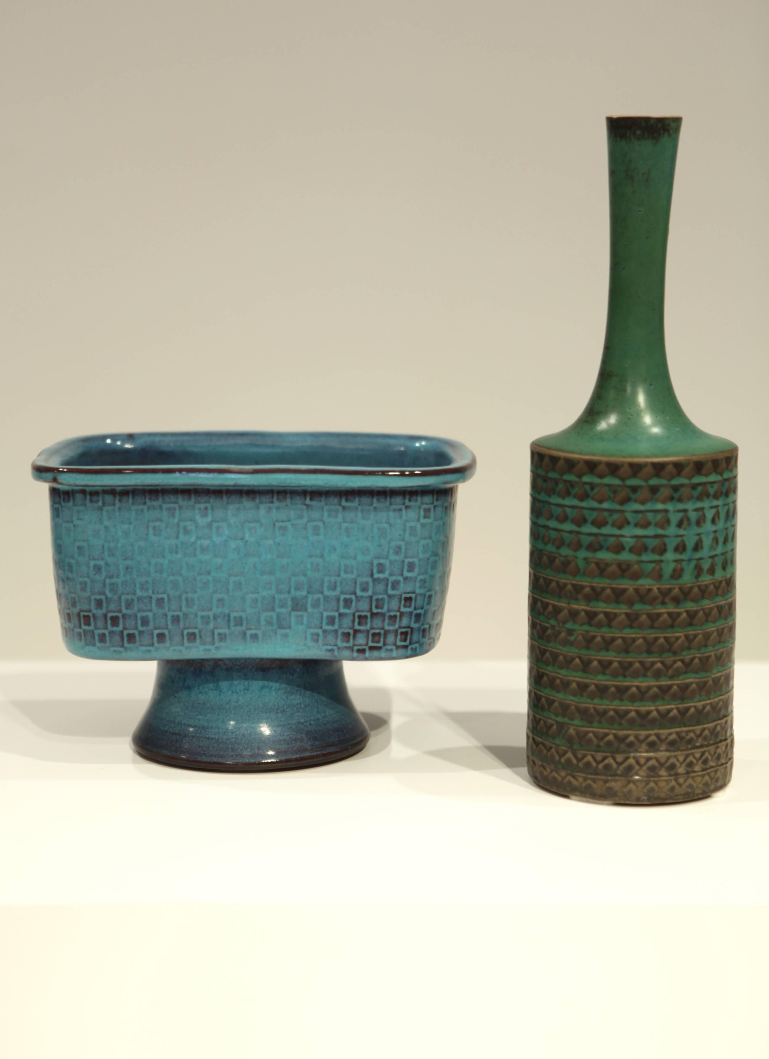 Glazed Stig Lindberg Stoneware Vases, Gustavsberg Studio, 1967