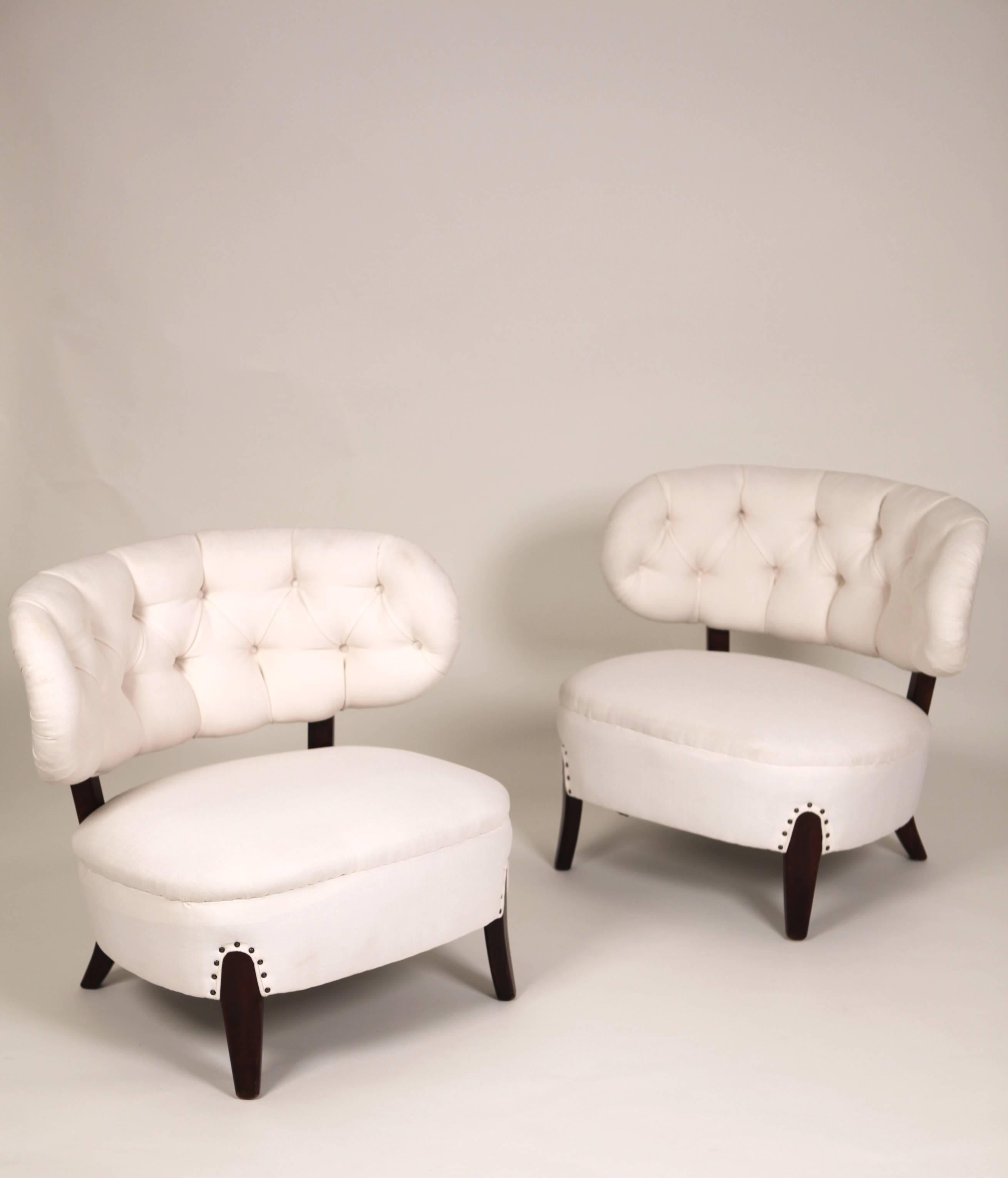 Mid-20th Century Otto Schulz Cocktail Chairs, Sweden, 1940s