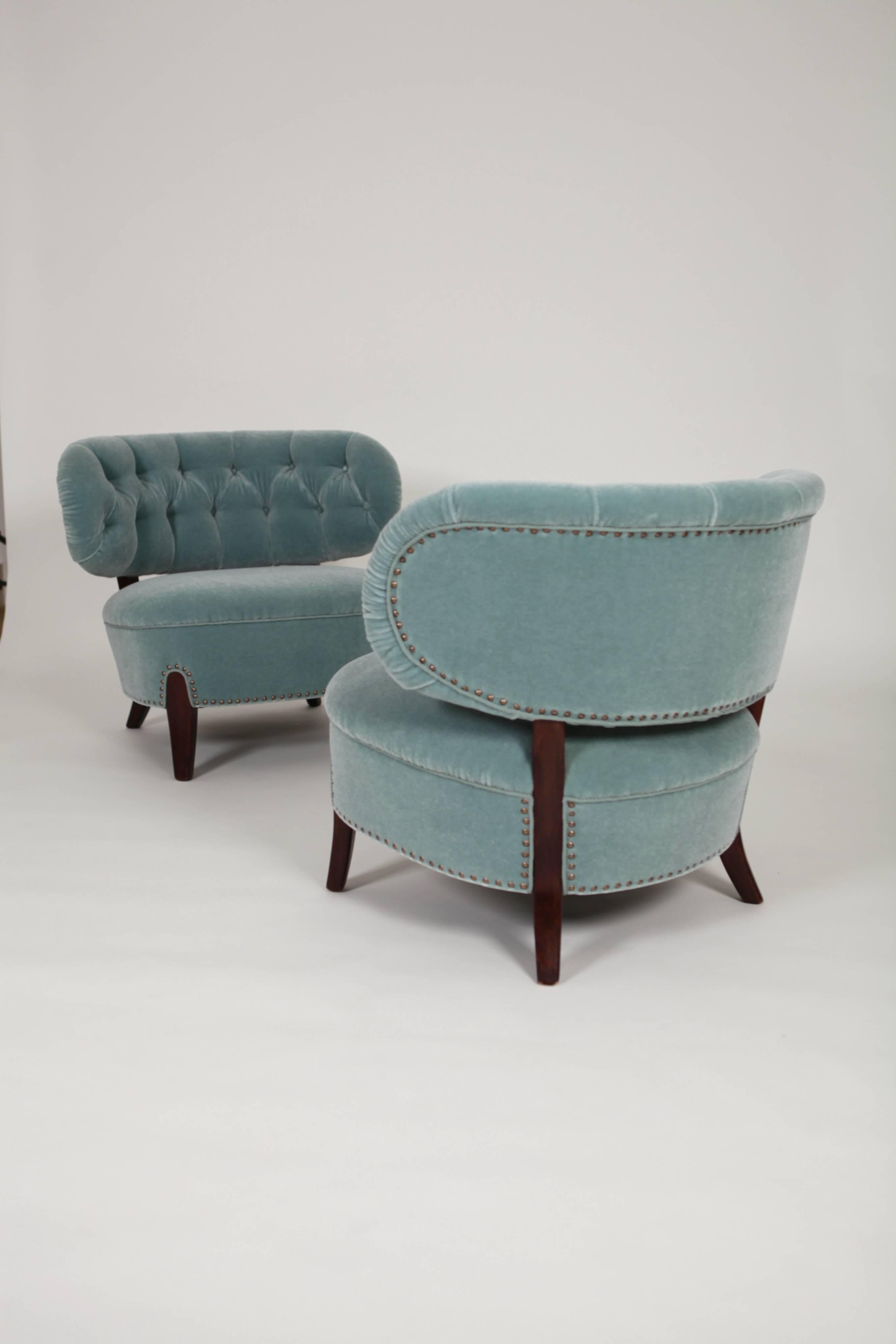 Swedish Otto Schulz Cocktail Chairs, 1940s