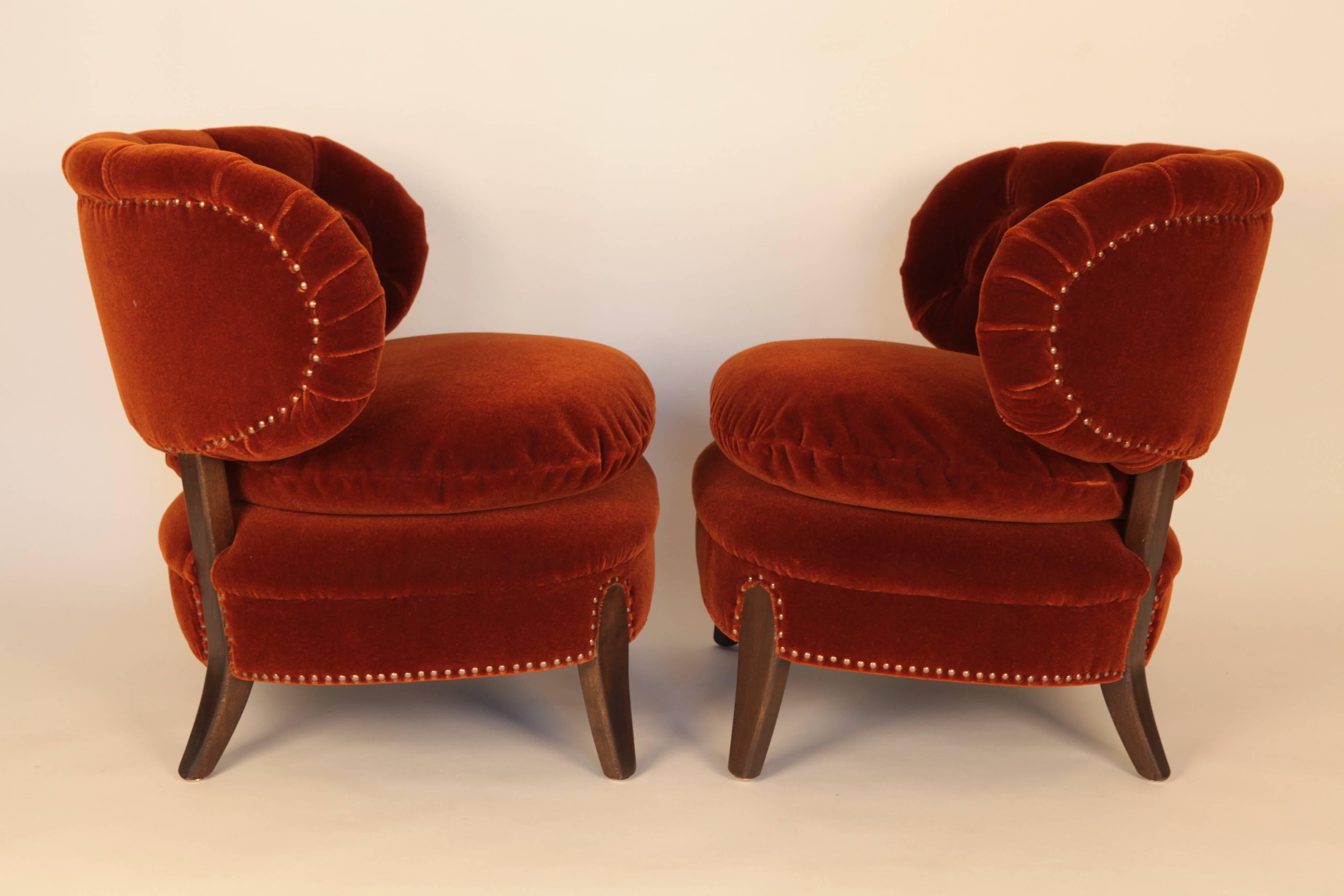 Otto Schulz, Pair of Cocktail Chairs, 1940s In Excellent Condition In Berlin, DE