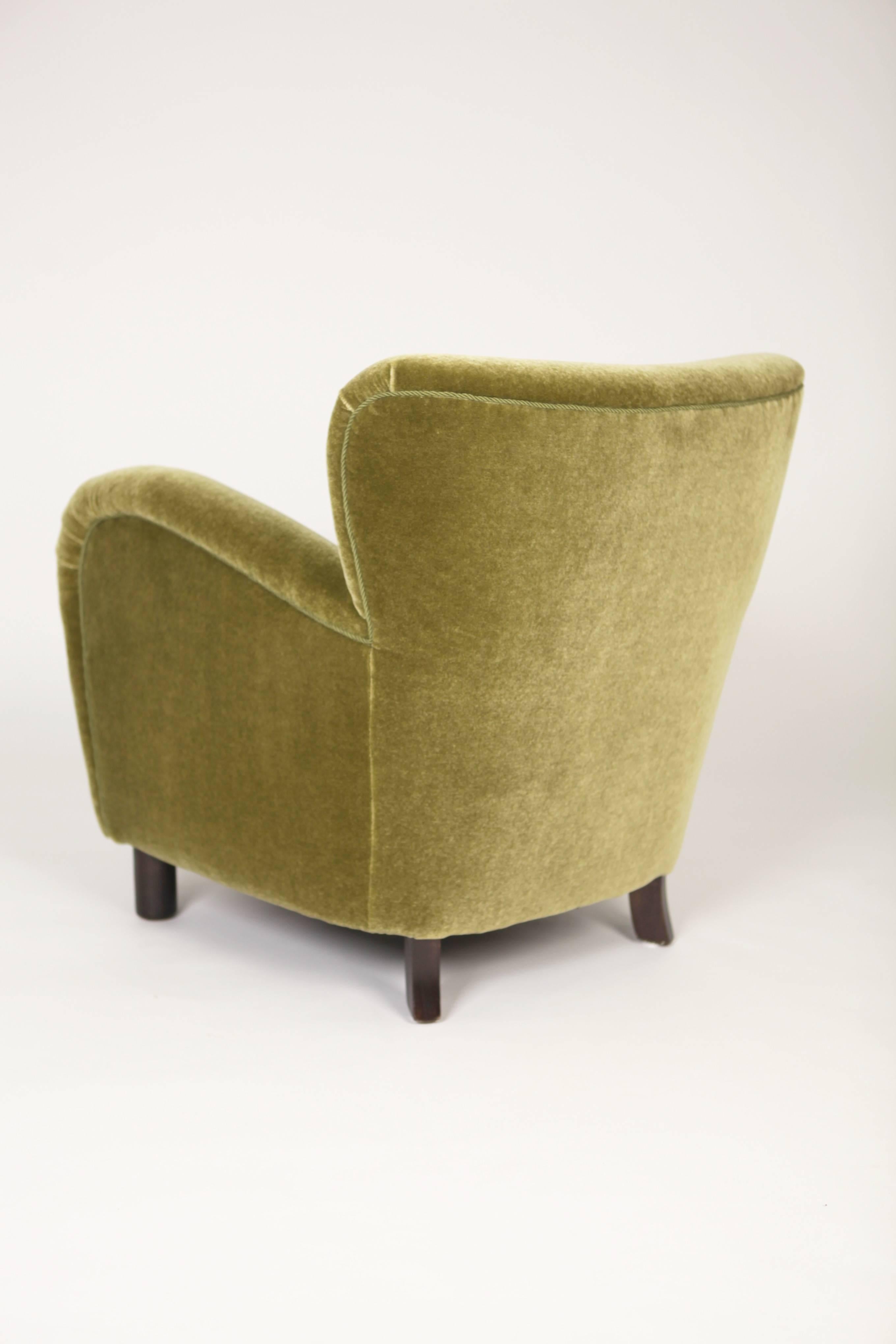 Mid-Century Modern Flemming Lassen, attributed Armchair, Denmark, 1930s-1940s