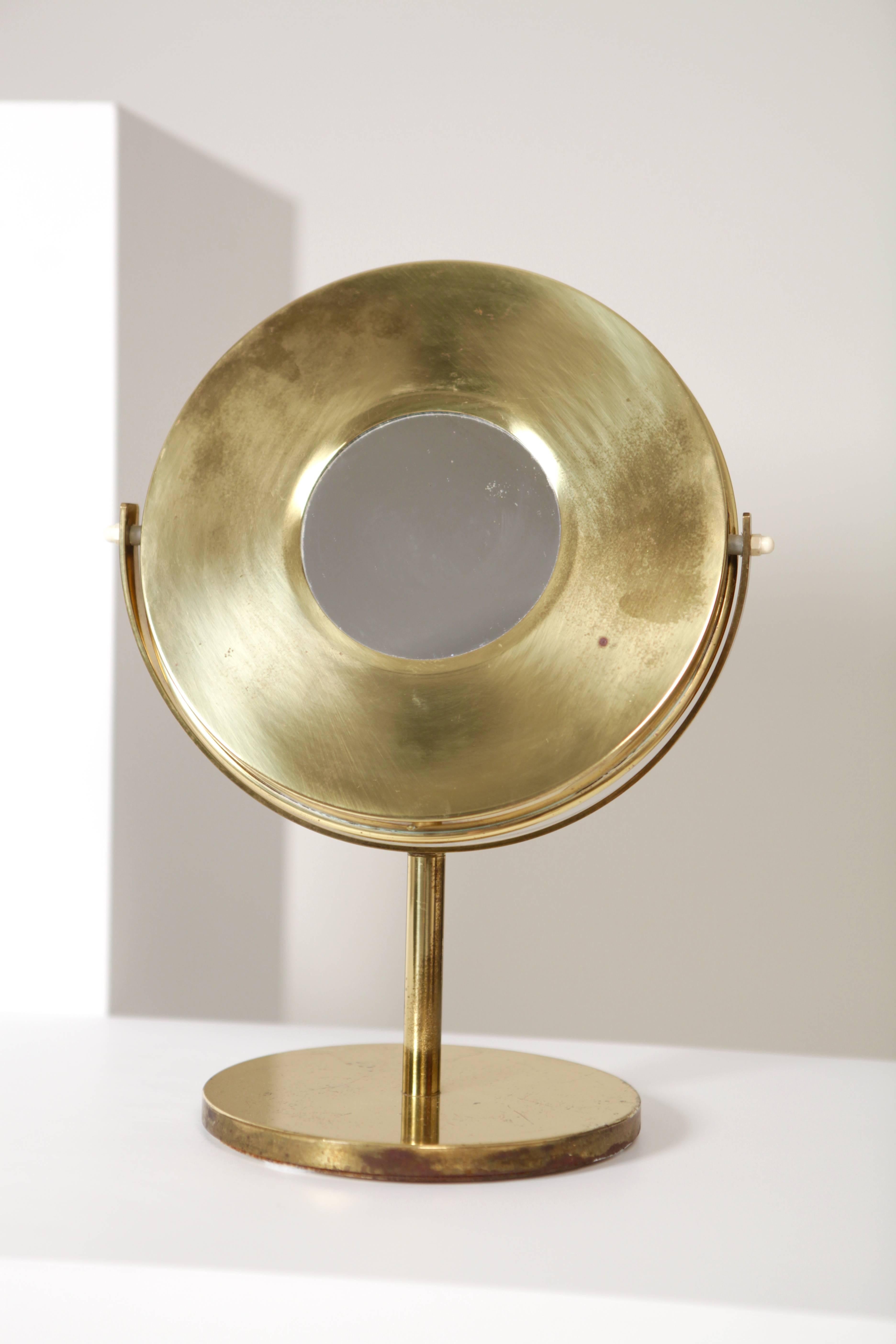 table mirror brass