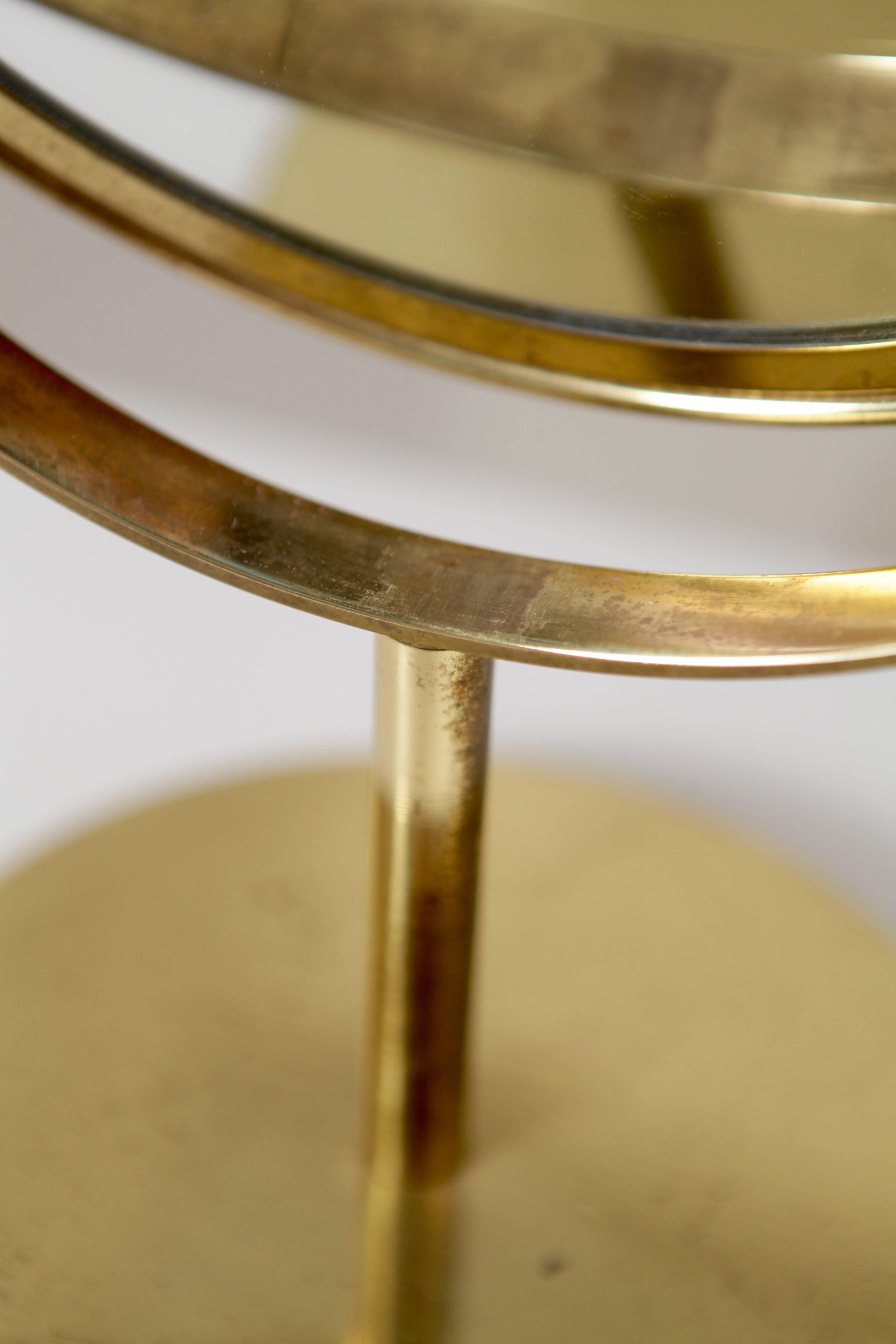 Scandinavian Modern Hans-Agne Jakobsson, Brass Table Mirror