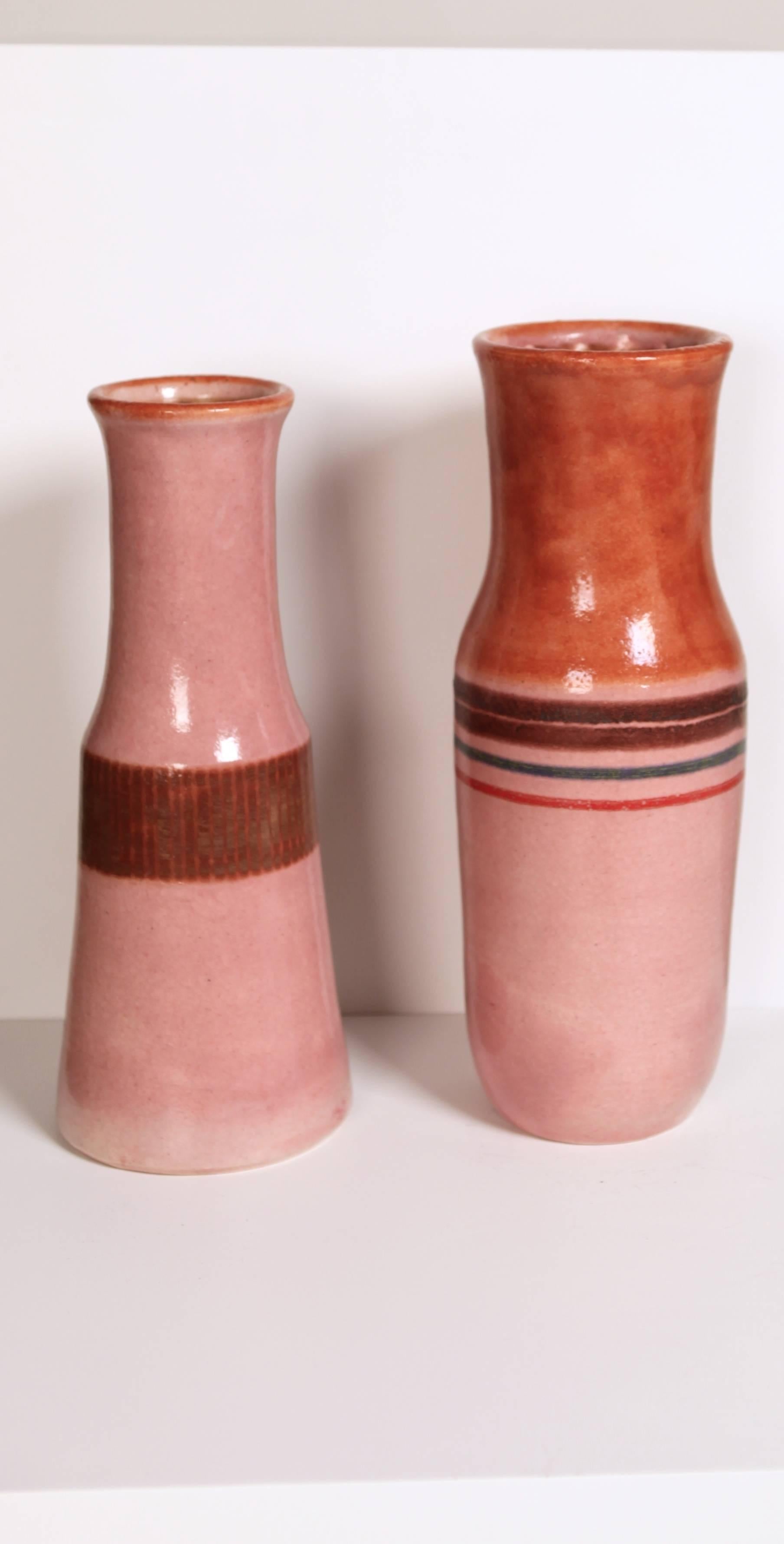 Mid-Century Modern Bruno Gambone, Two Ceramic Vases