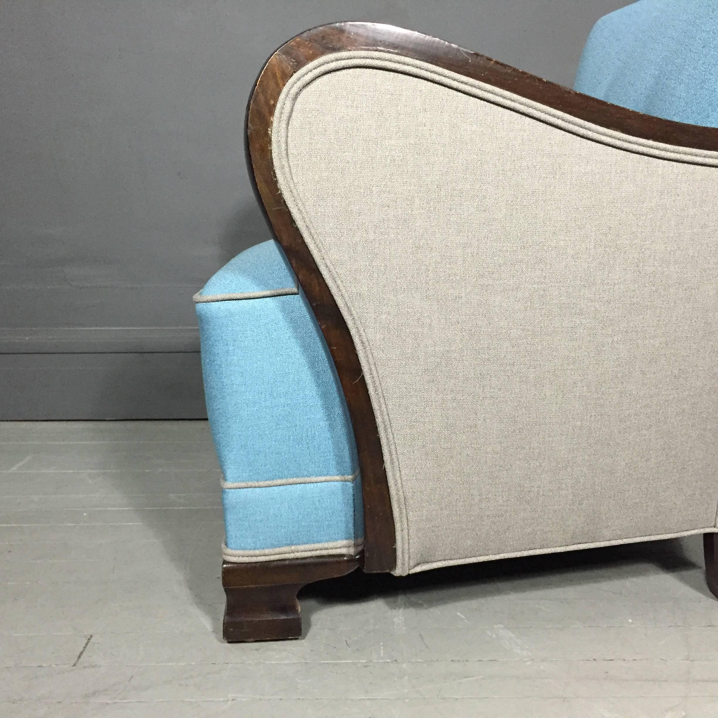 Pair of 1930s Danish Art Deco Club Chairs with Updated Upholstery 3