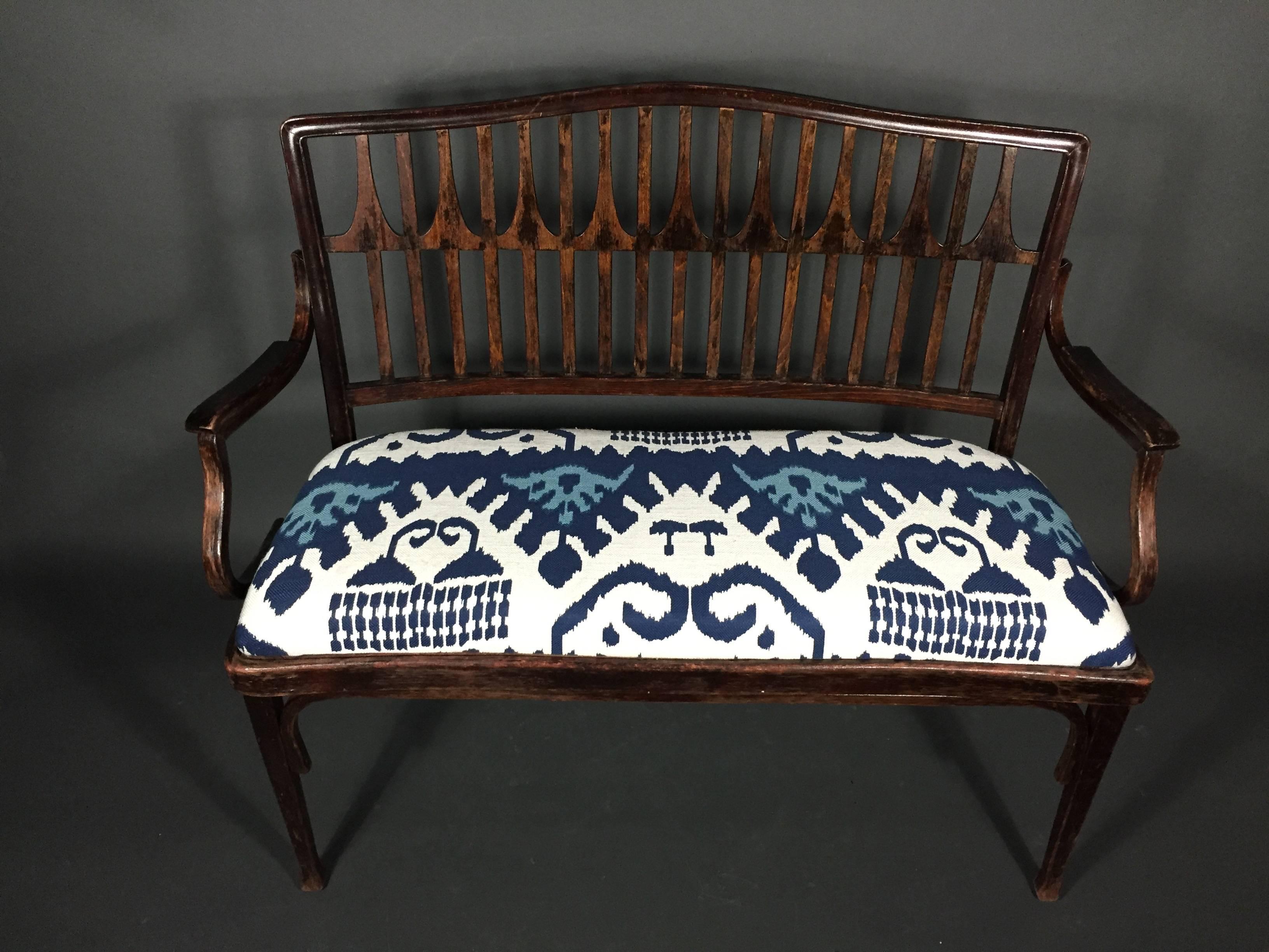 Gustav Siegel Settee for Jacob & Josef Kohn, Vienna Succession, circa 1905 In Good Condition In Hudson, NY