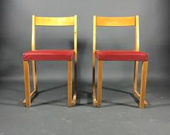 Sven Markelius Birch Stacking Chairs for Bodafors Sweden, Designed 1931
