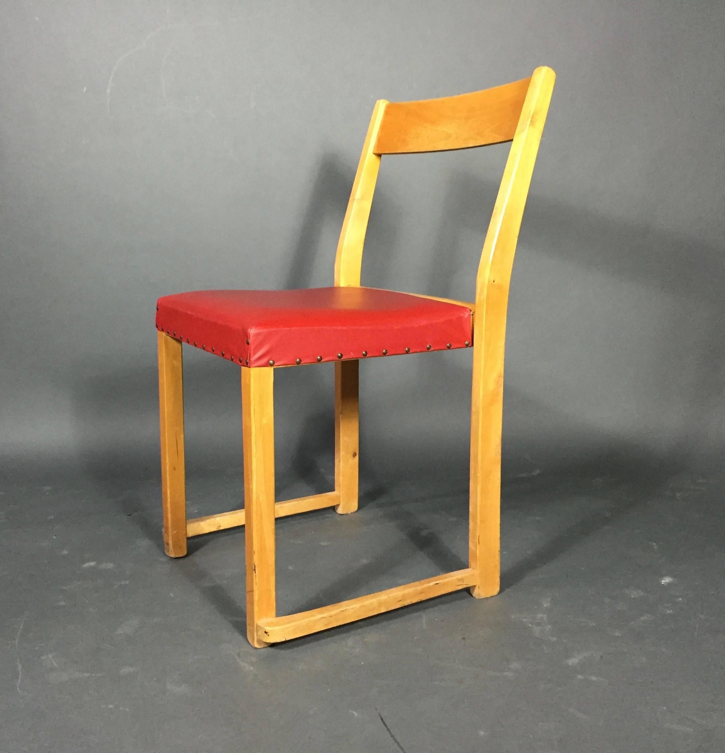 Sven Markelius Birch Stacking Chairs for Bodafors Sweden, Designed 1931 2