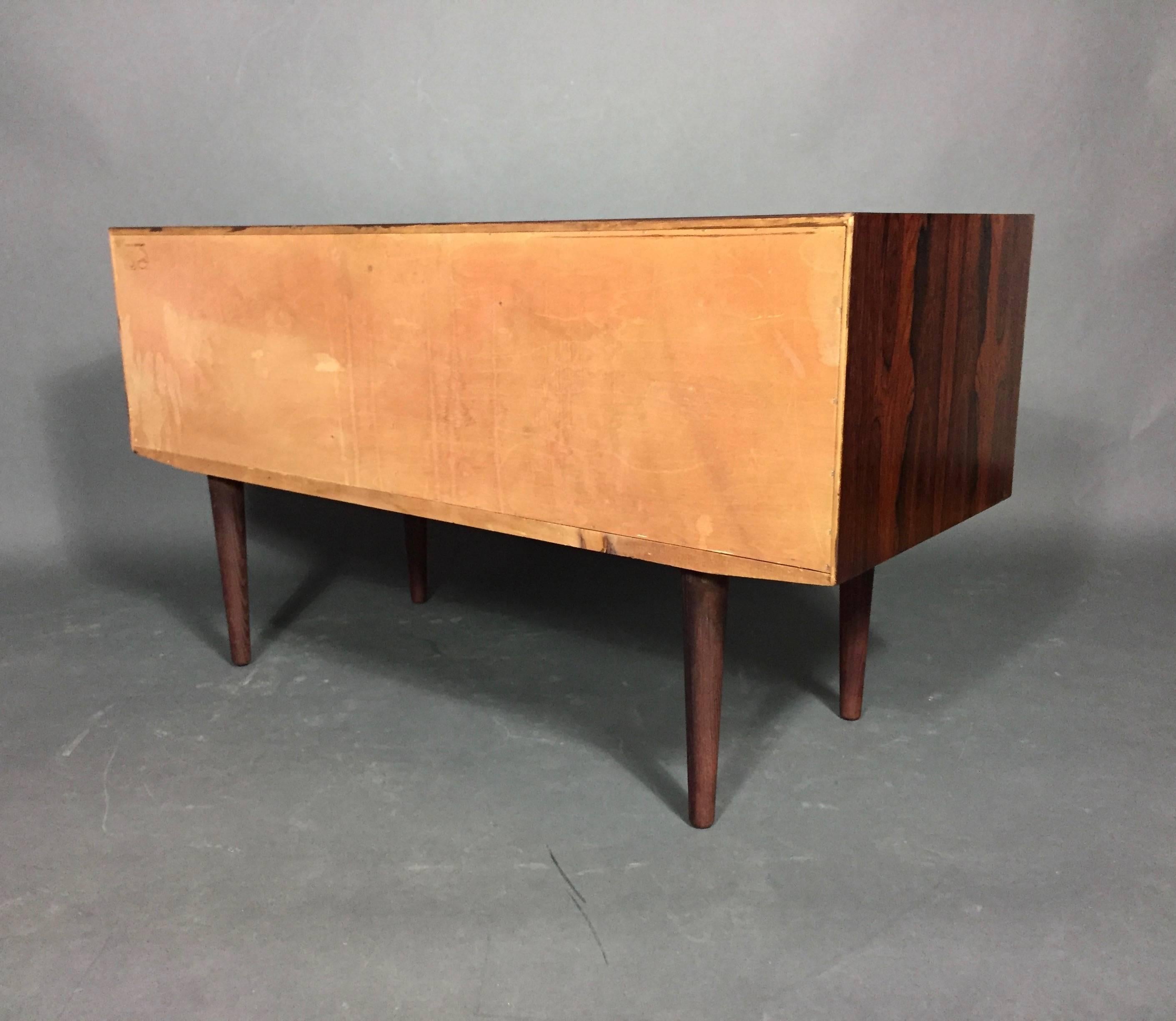 Rosewood Four-Drawer Low Chest of Drawers, Denmark, circa 1960 1