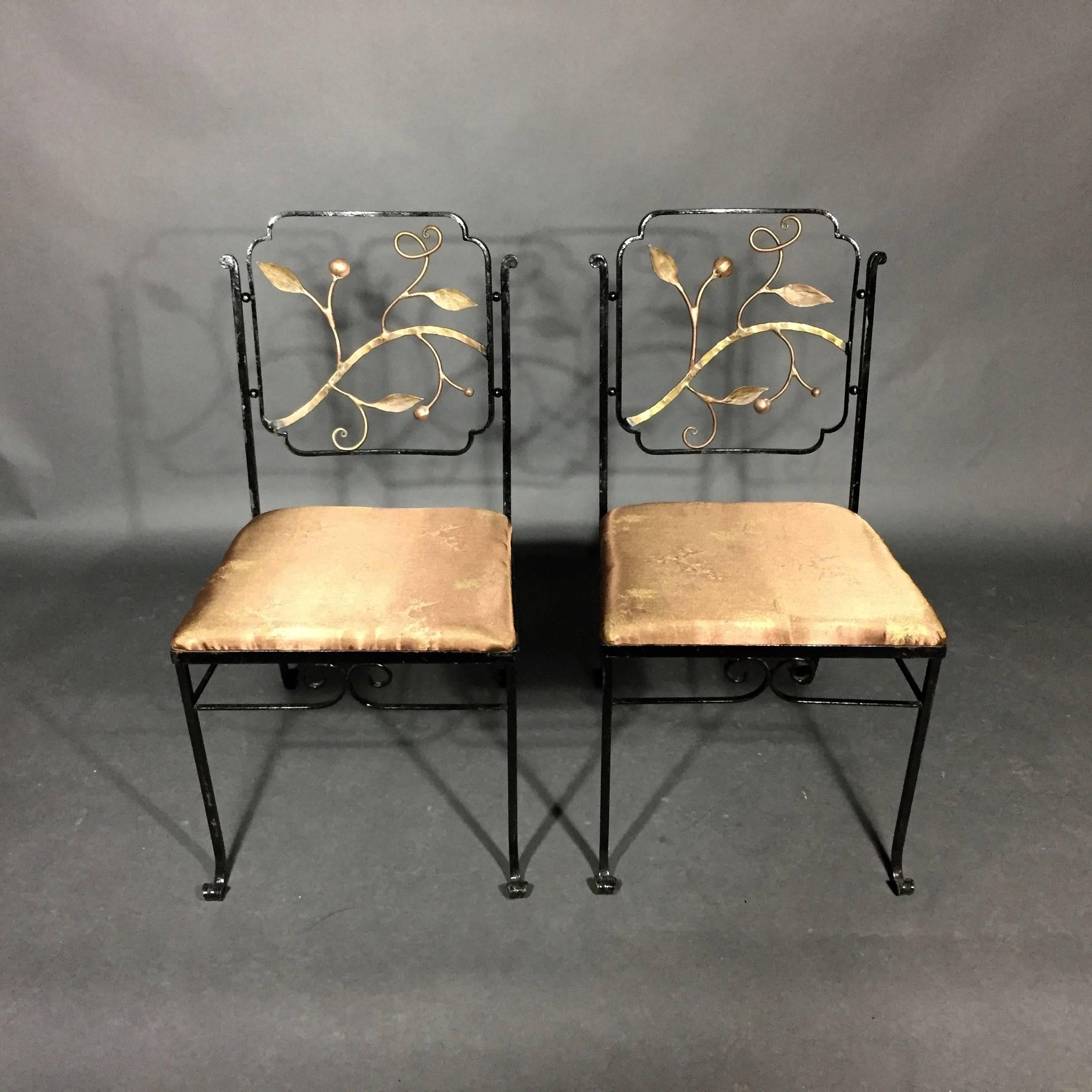 1920s Bronze and Iron Garden Chairs Attributed to Florentine Craft Studio 2