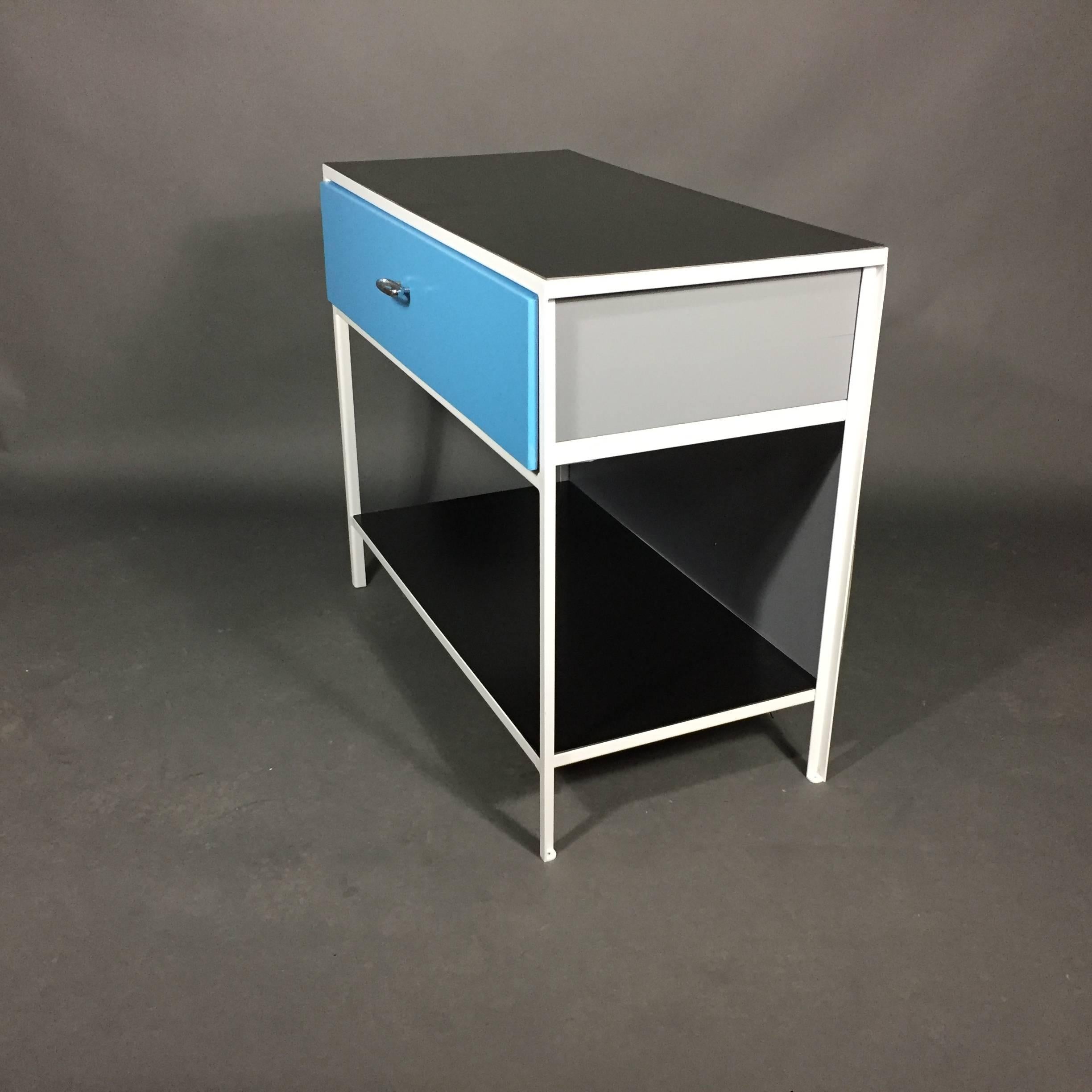 Lacquered George Nelson 1950s Steel Frame Cabinet for Herman Miller