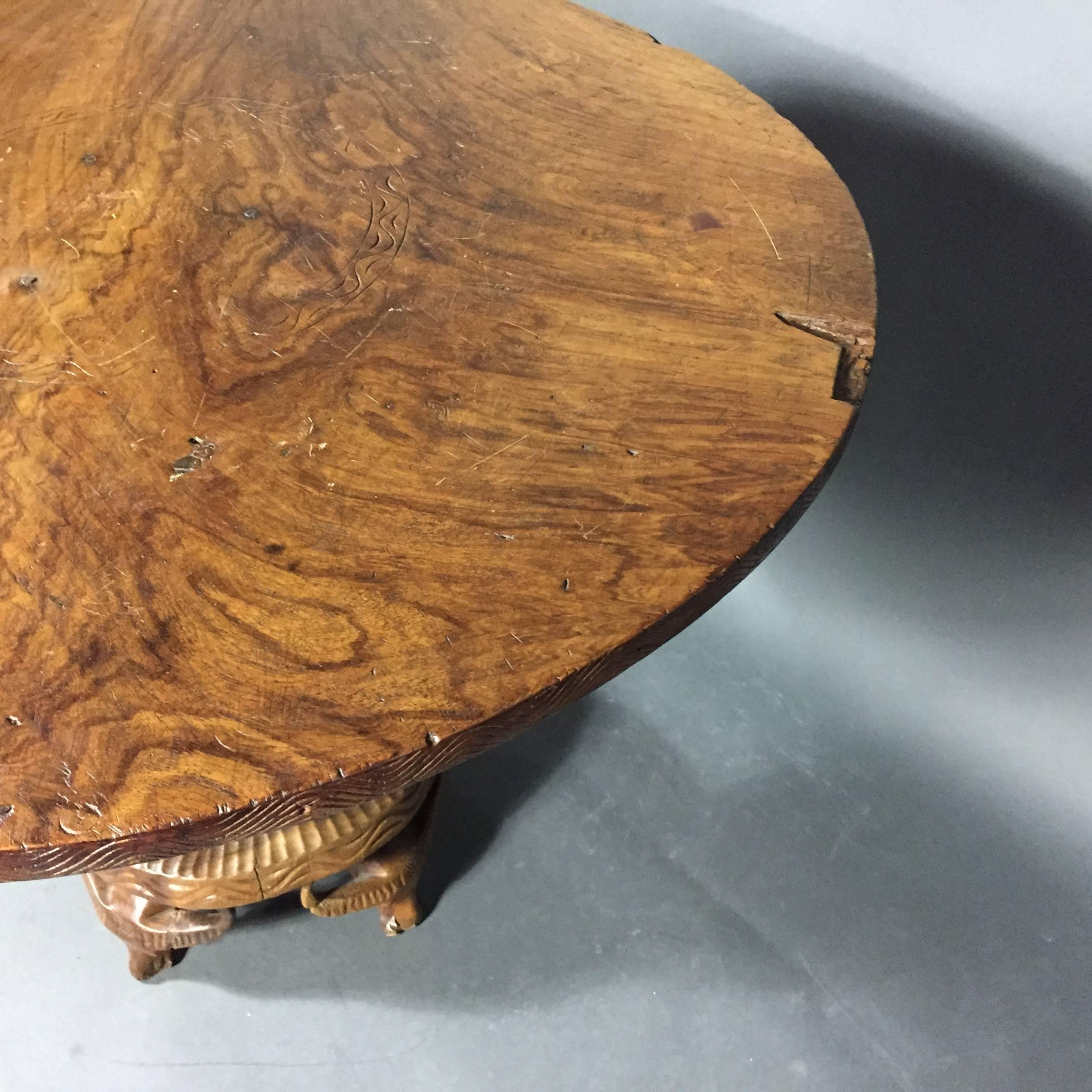 Early 1900s, Philippine Hardwood Figural Center Table 2