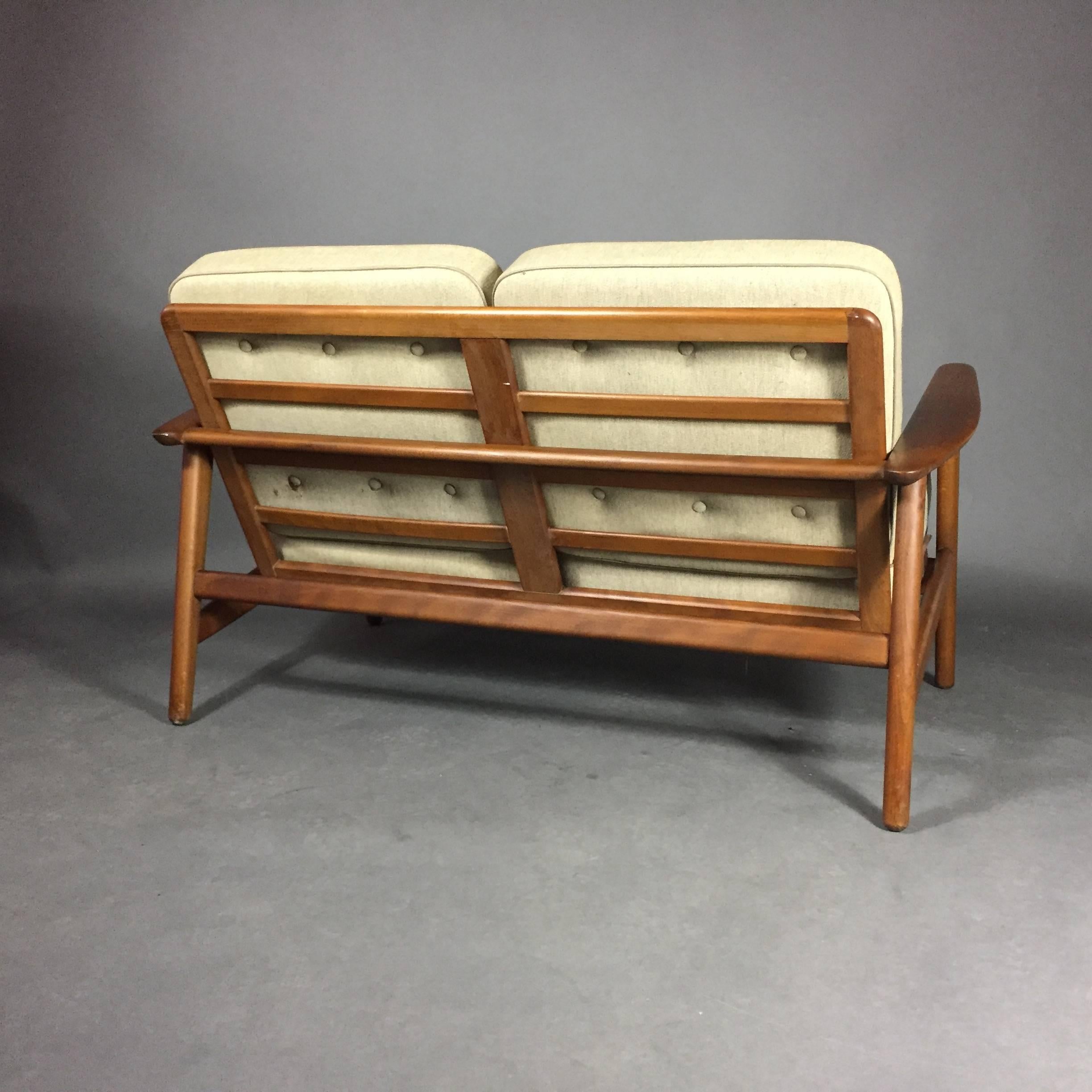 Danish Hans Wegner GE-233 Two-Seat Sofa, Designed 1952, GETAMA