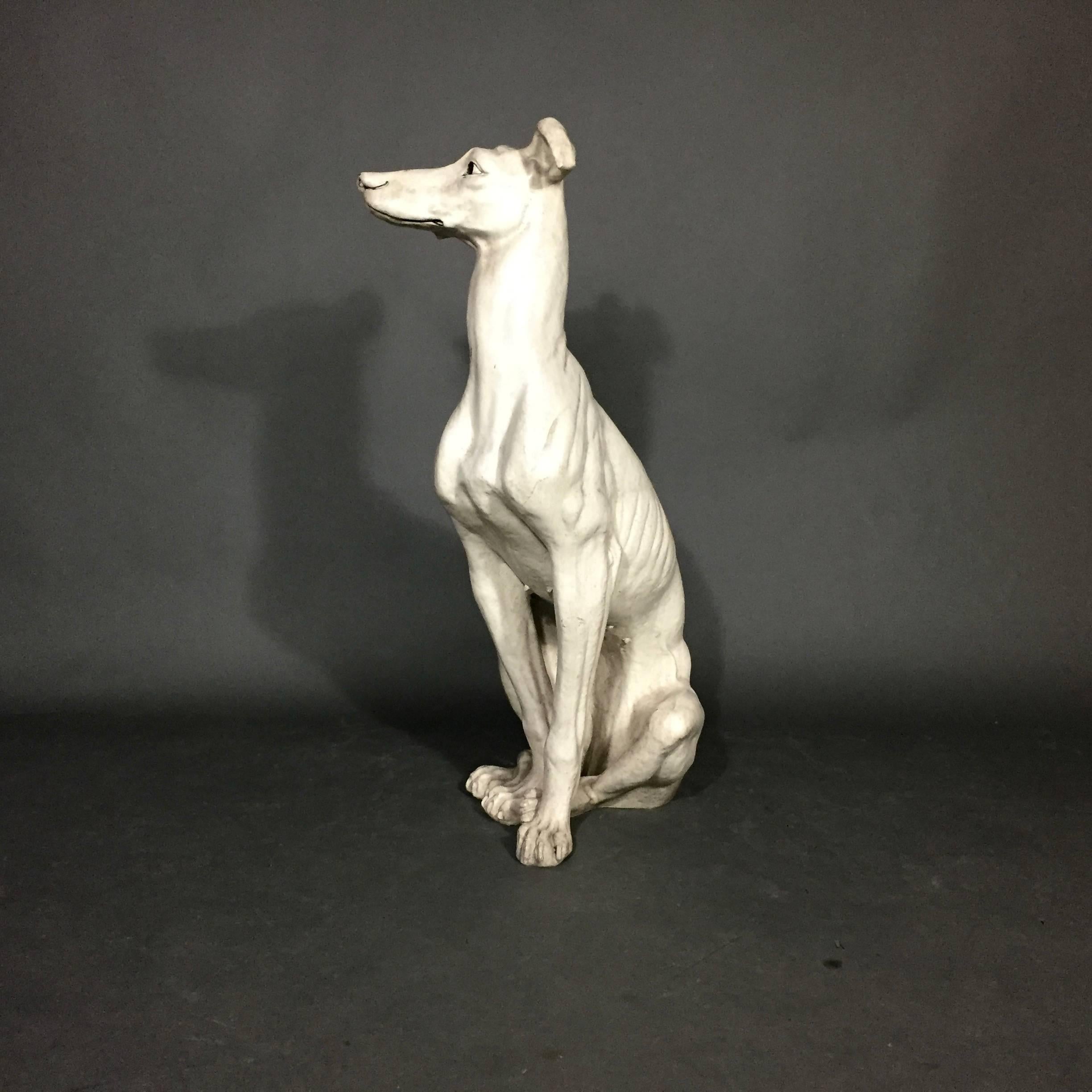 Composite Figure of a Greyhound, Hollywood Regency Style In Good Condition For Sale In Hudson, NY