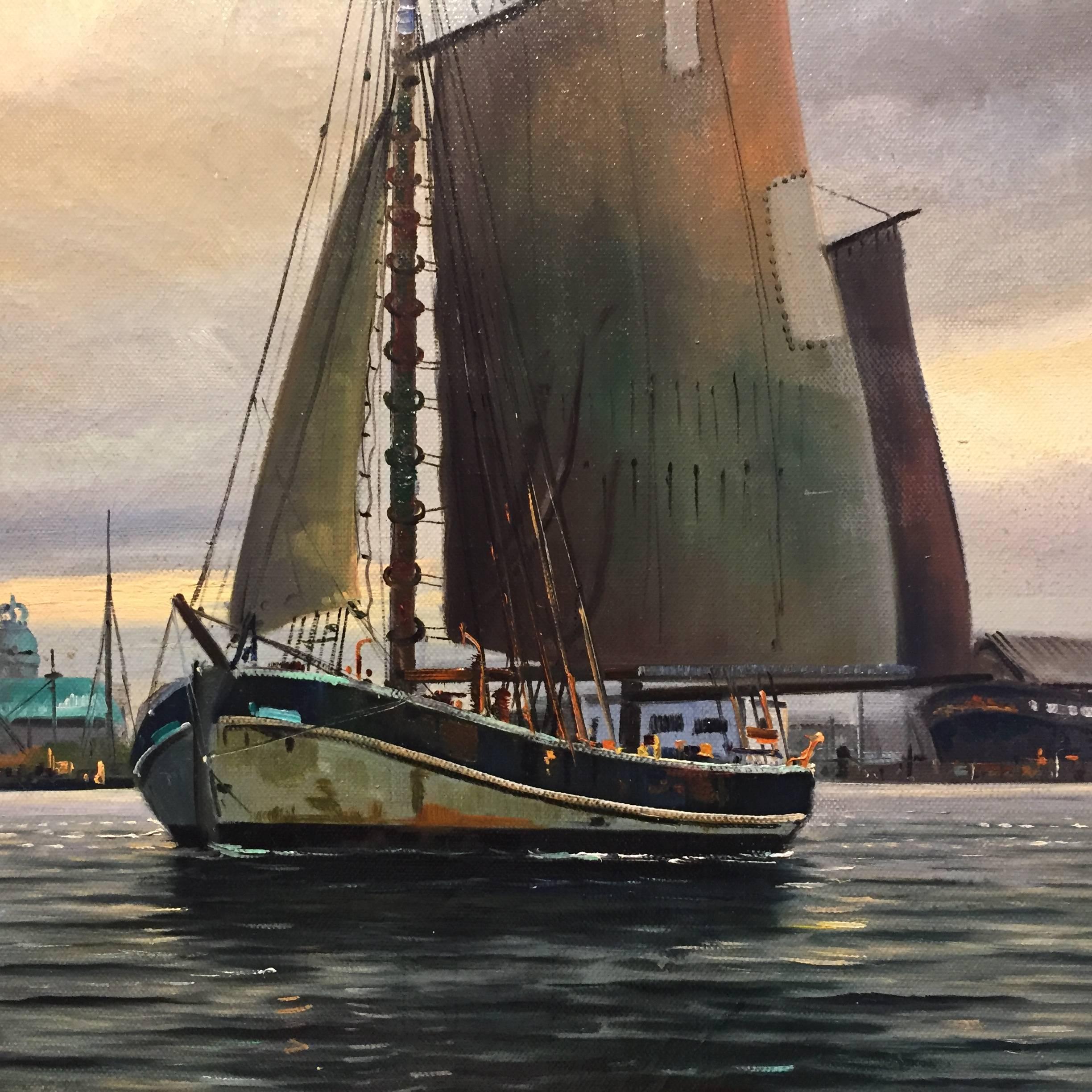 Danish View of Copenhagen Harbour by Arup Jensen, Denmark