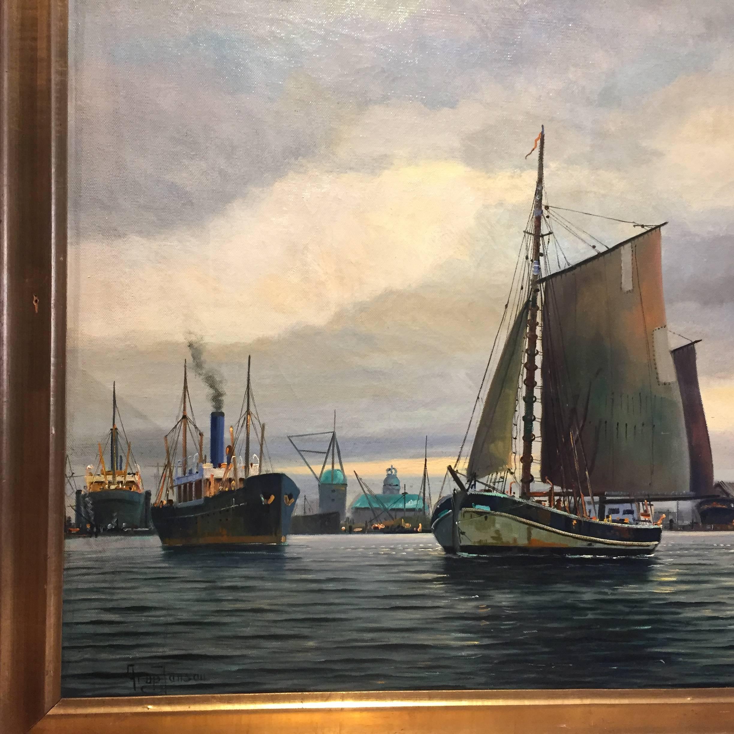 View of Copenhagen Harbour by Arup Jensen, Denmark 1