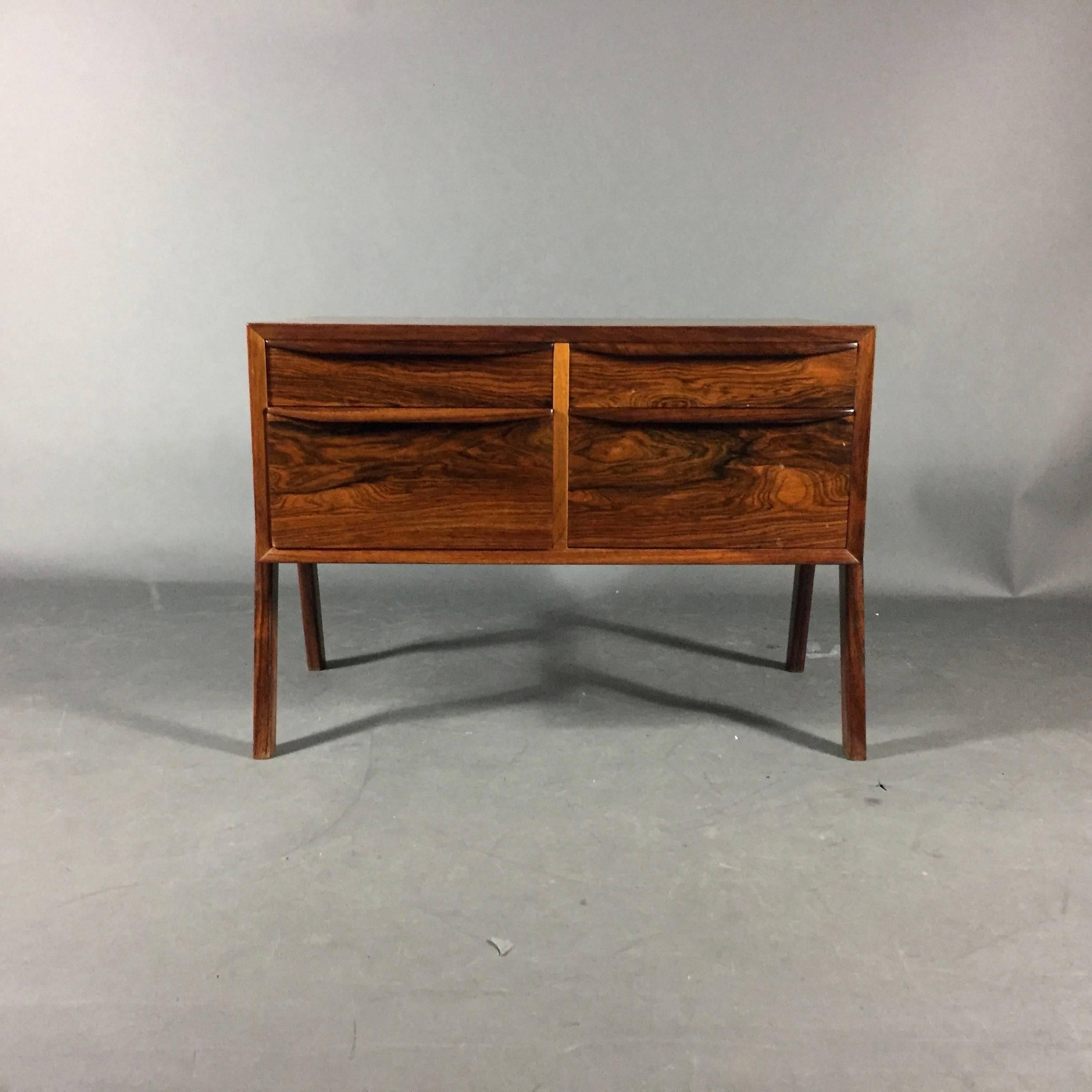 Scandinavian Modern Small Danish 1950s Rosewood Cabinet or Sewing Box