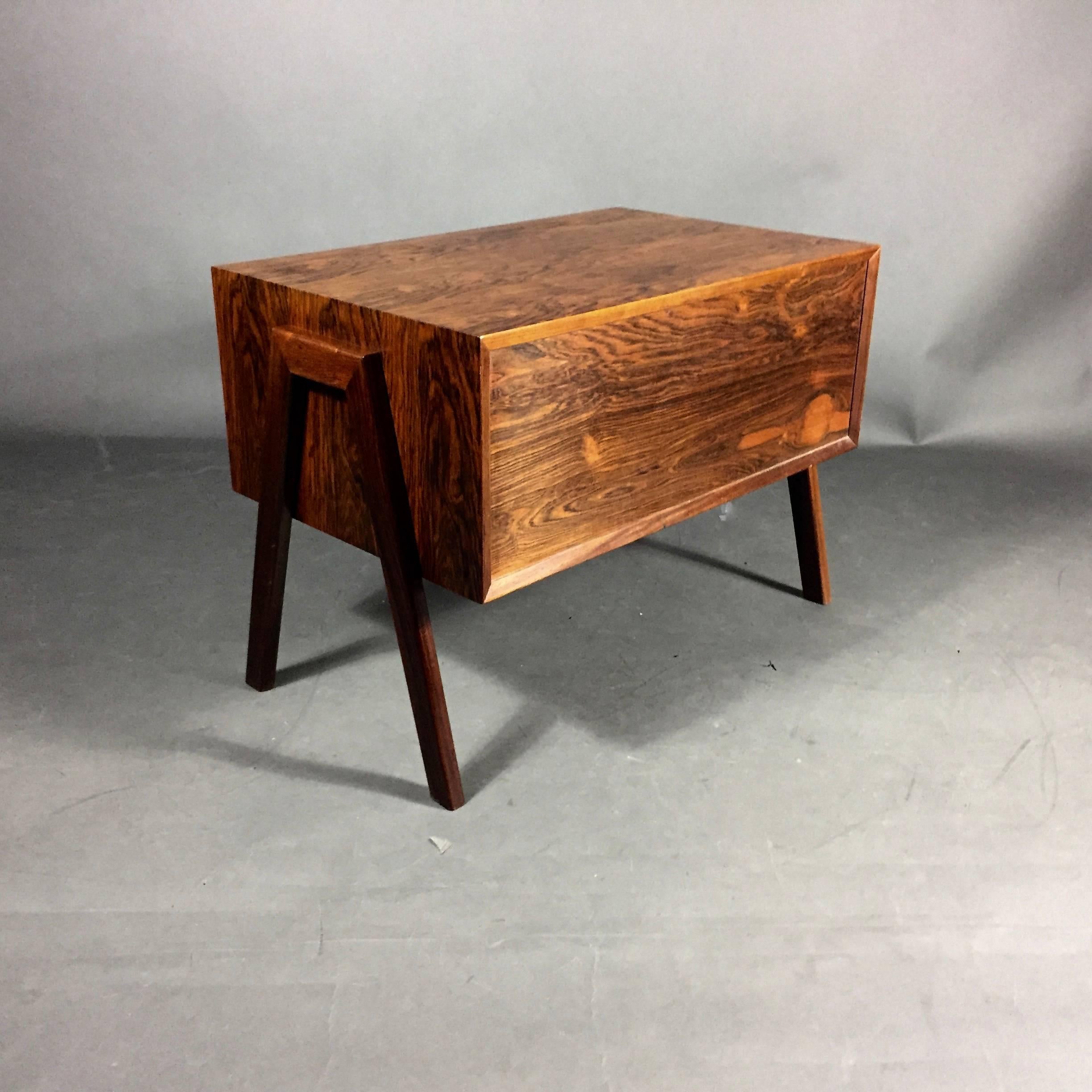 Small Danish 1950s Rosewood Cabinet or Sewing Box 3