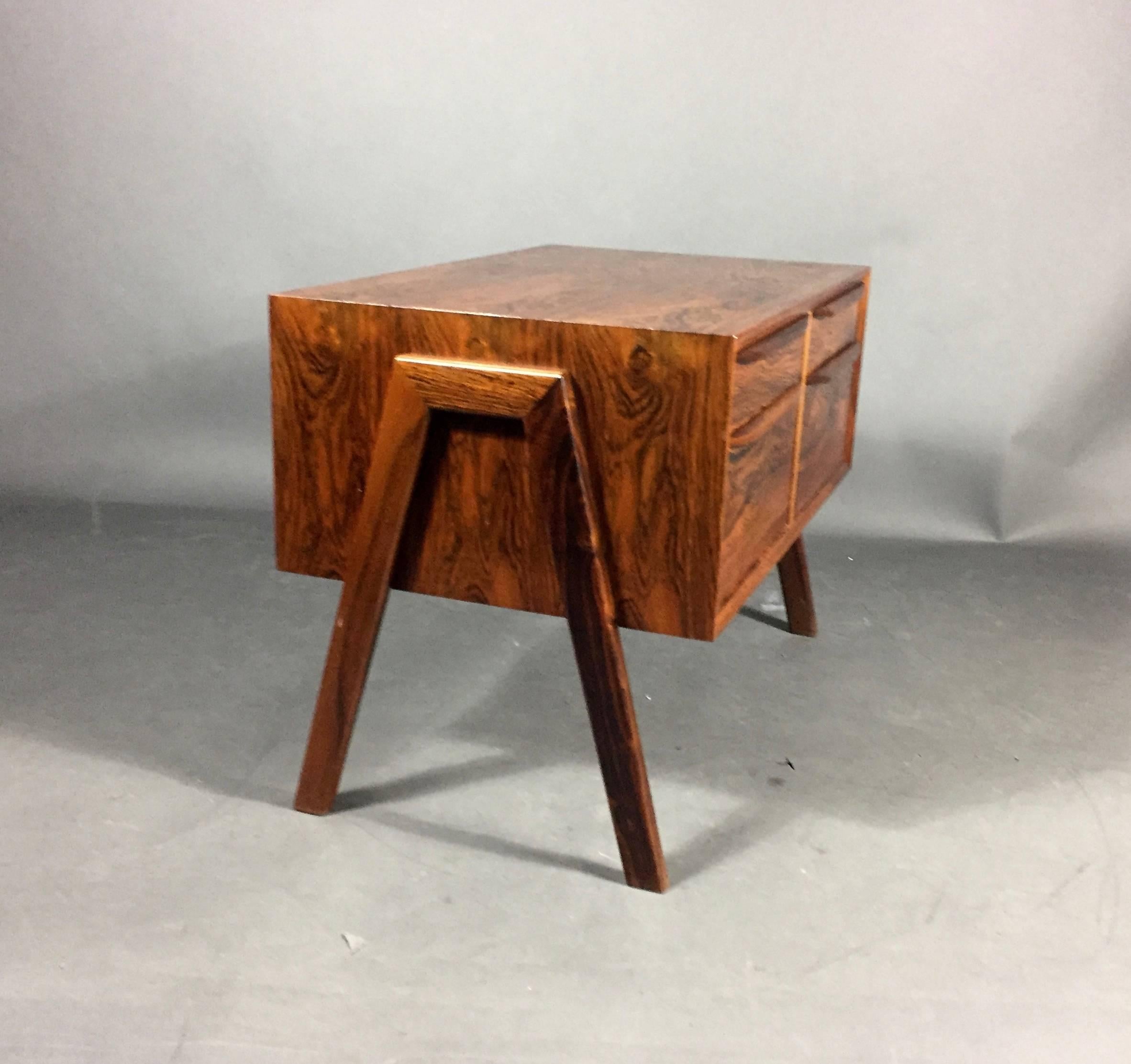 Small Danish 1950s Rosewood Cabinet or Sewing Box 4