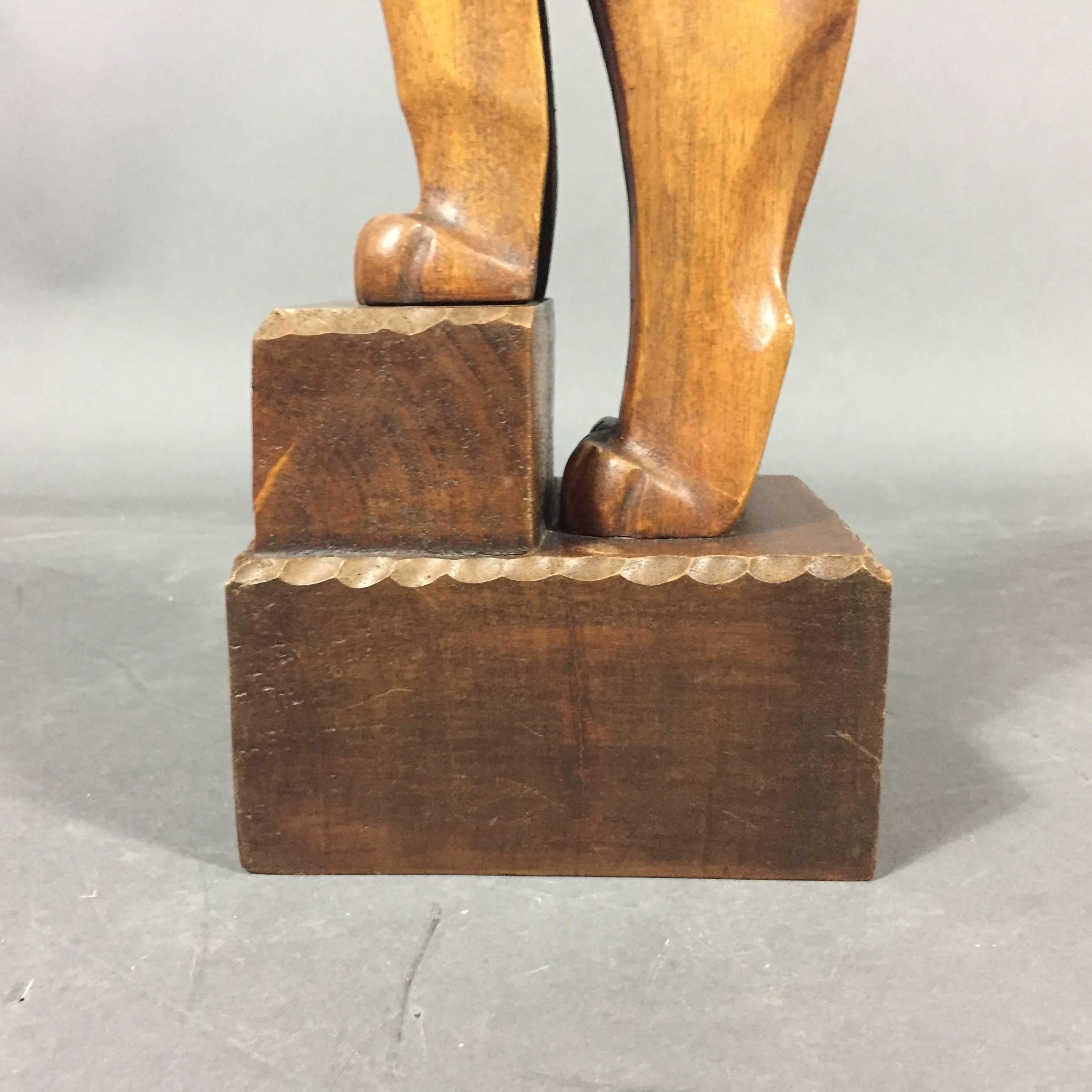 1920s Ukko Talvi Art Deco Wood Sculpture, Finland In Good Condition For Sale In Hudson, NY
