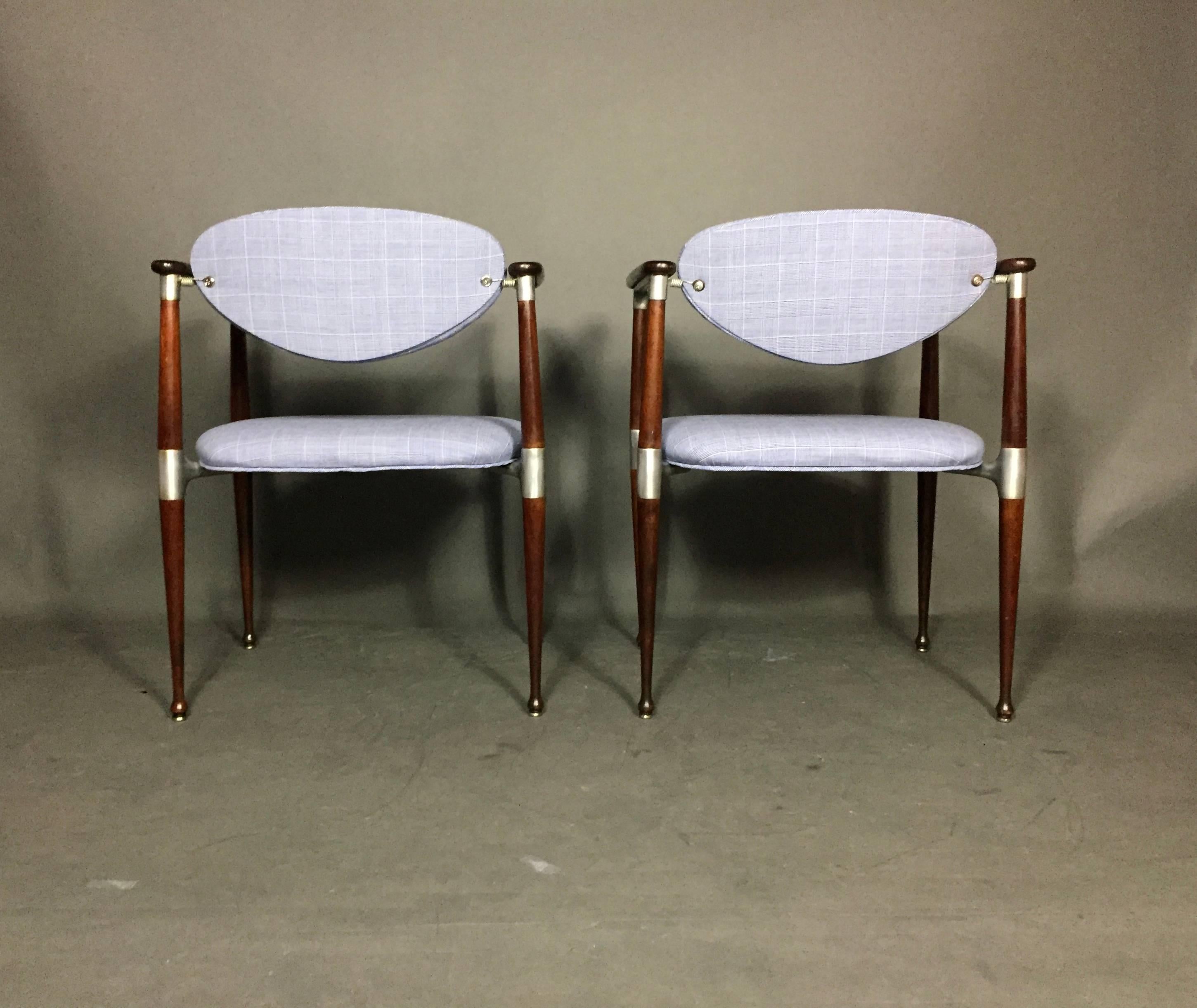 Dan Johnson Attributed Walnut and Aluminum Armchair, USA, 1960s 2