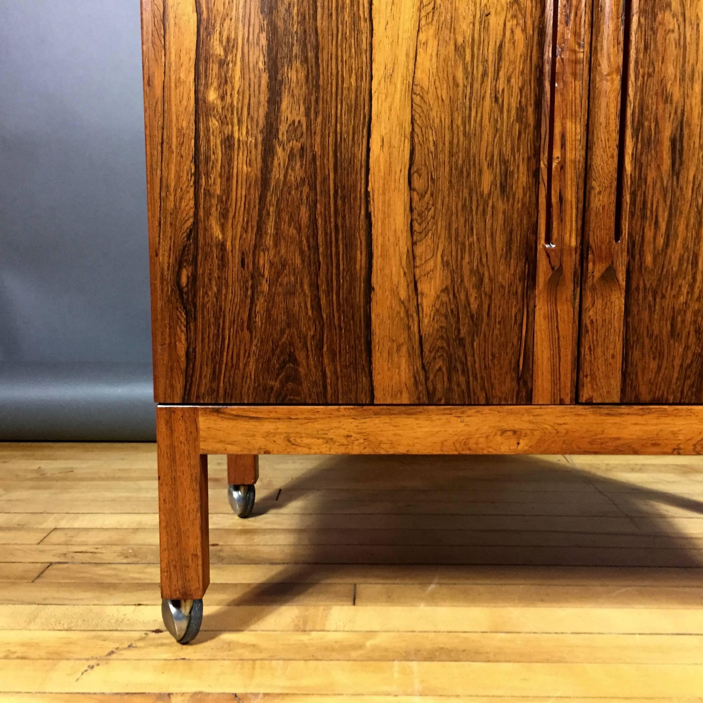 Scandinavian Modern Torbjørn Afdal Rosewood Bar Cabinet for Bruksbo, Norway, 1960s