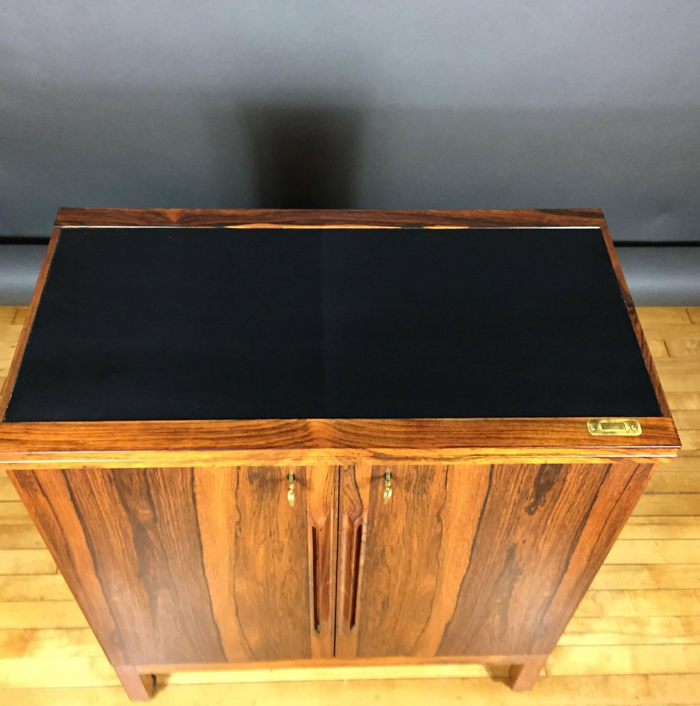 Torbjørn Afdal Rosewood Bar Cabinet for Bruksbo, Norway, 1960s 2