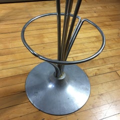 Pair of Piet Hein Original Cognac Leather Bar Stools, Denmark, 1976