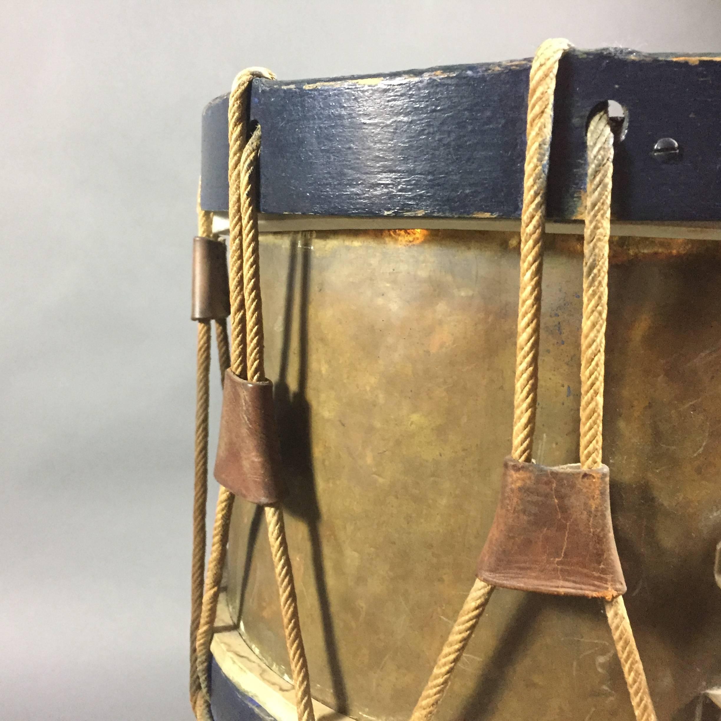 Pair of French Military Drum Tables, Marked E. Chantenay, Paris 1932 In Good Condition In Hudson, NY