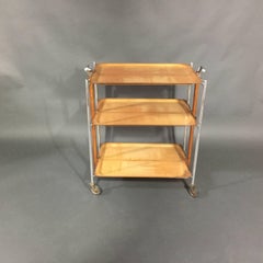 Late 1940s French Folding Bar Cart, Textable Paris